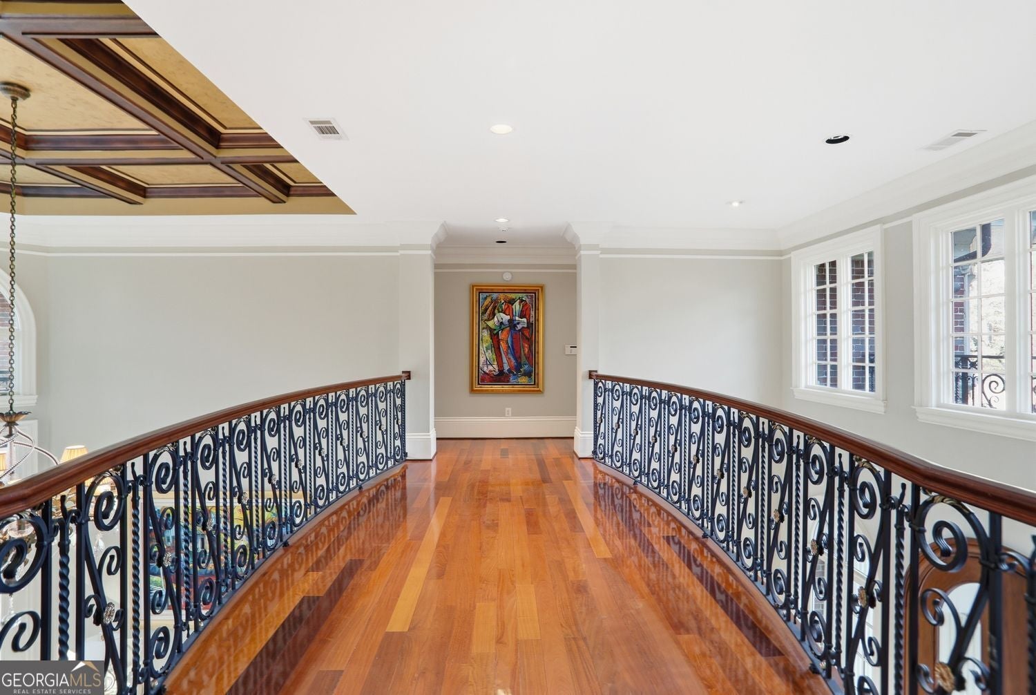 Set on 3.8 beautifully manicured acres, this elegant gated estate offe – image 112