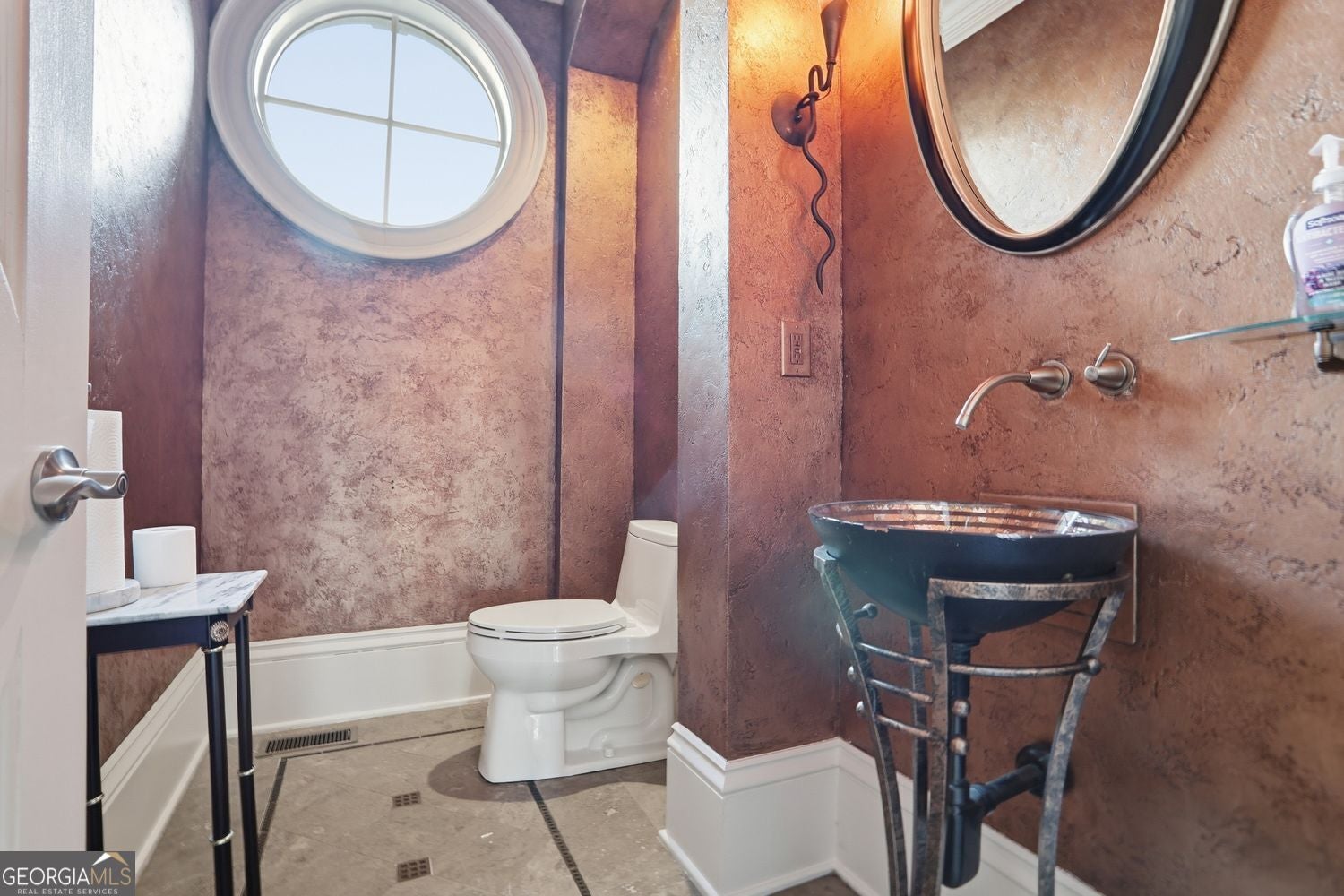 Set on 3.8 beautifully manicured acres, this elegant gated estate offe – image 95