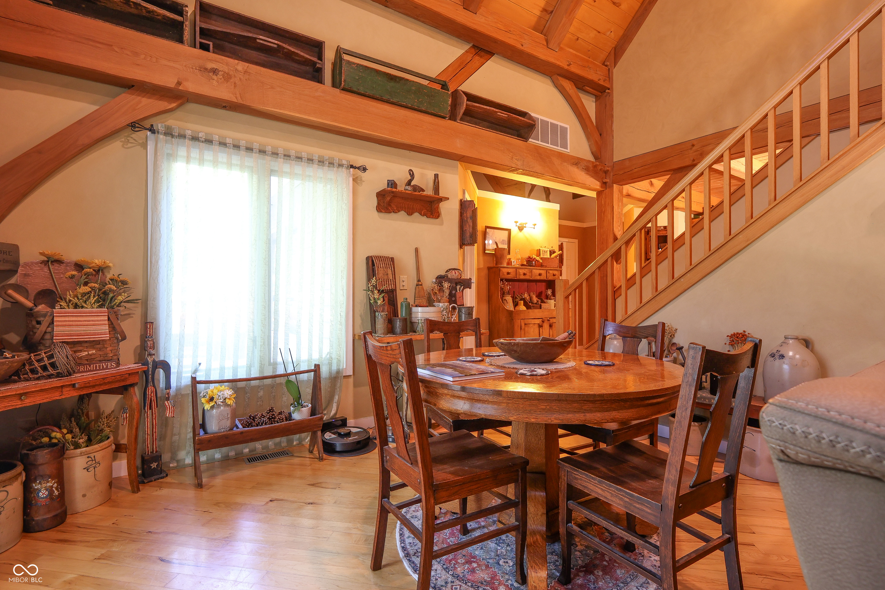 Custom red oak timber-frame home with Lake Monroe views, located in Sa – image 27