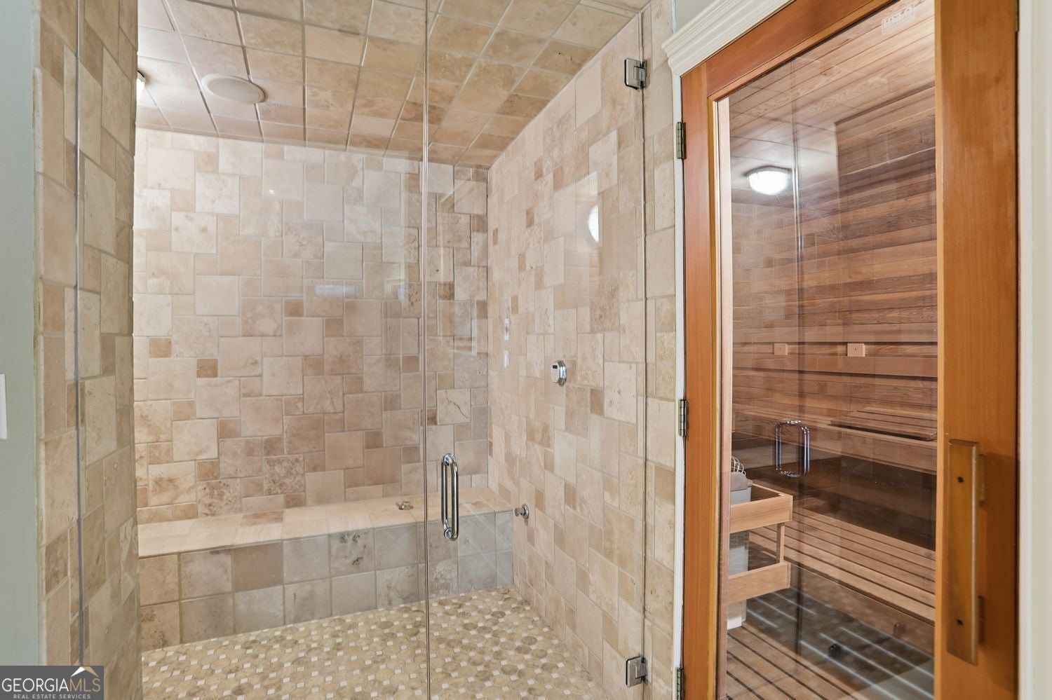 Set on 3.8 beautifully manicured acres, this elegant gated estate offe – image 128