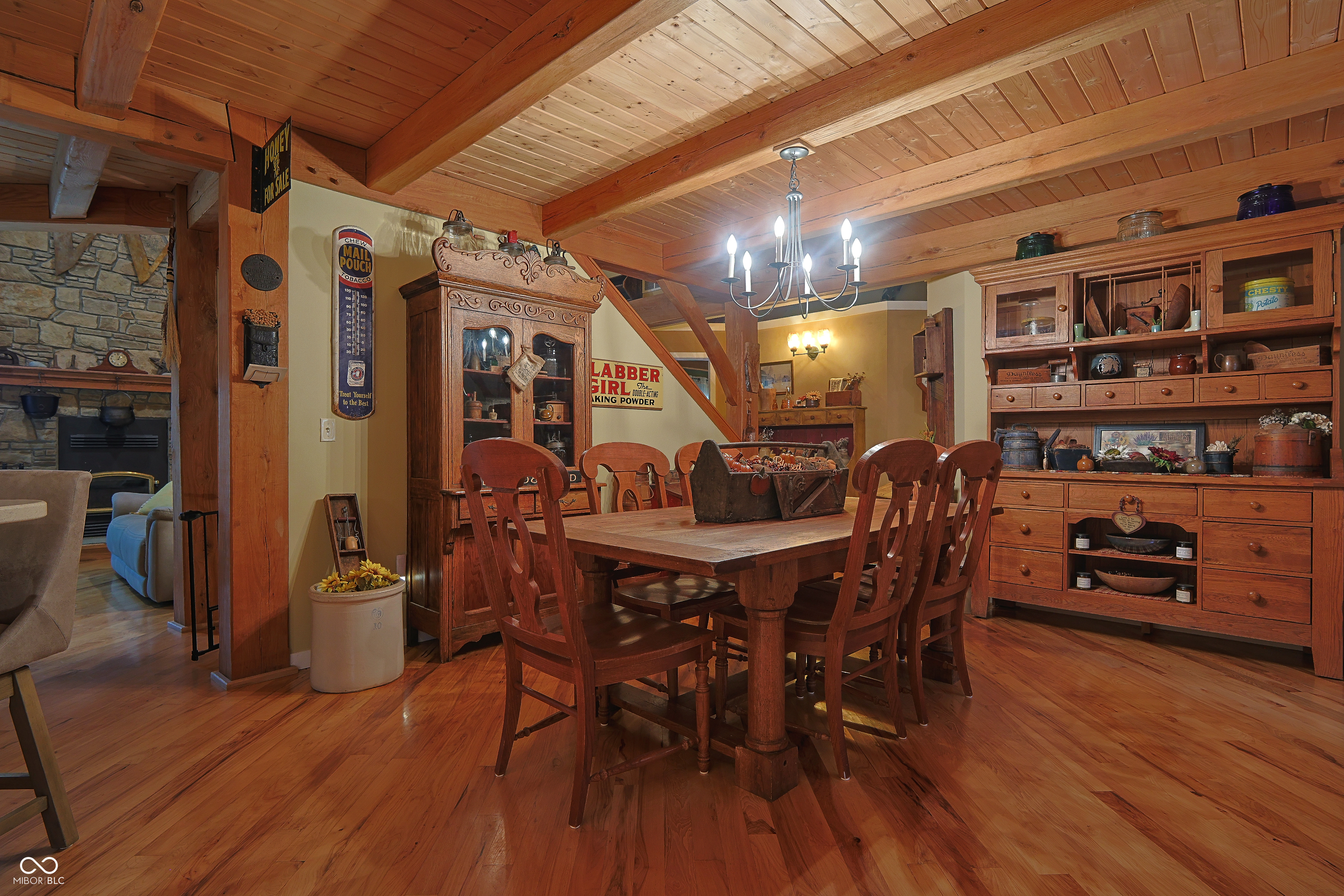 Custom red oak timber-frame home with Lake Monroe views, located in Sa – image 21