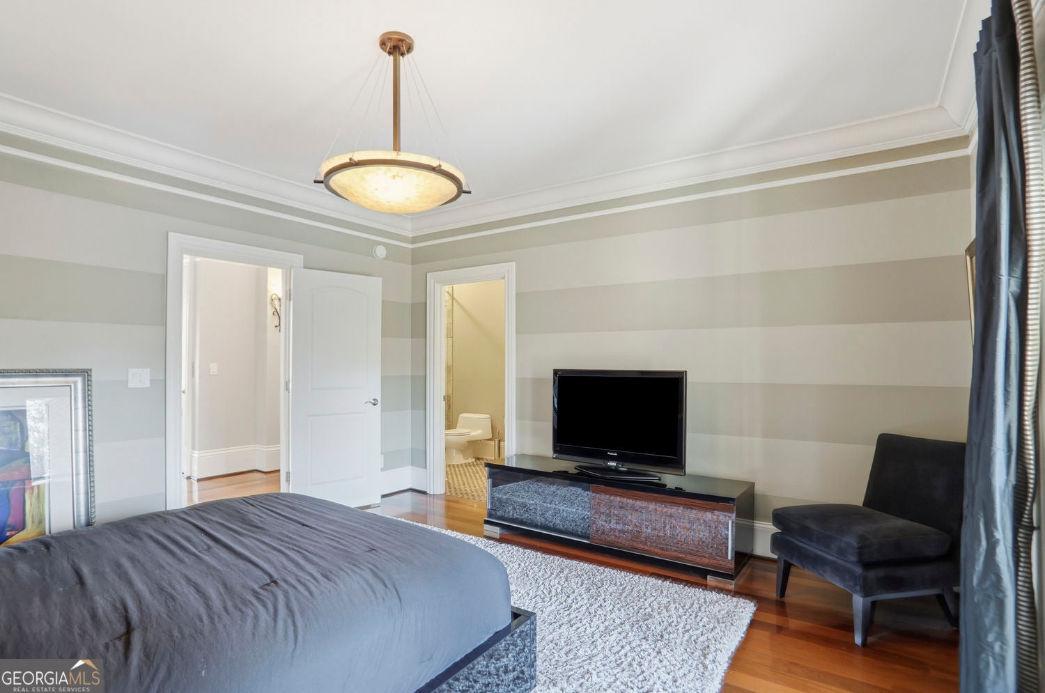 Set on 3.8 beautifully manicured acres, this elegant gated estate offe – image 114