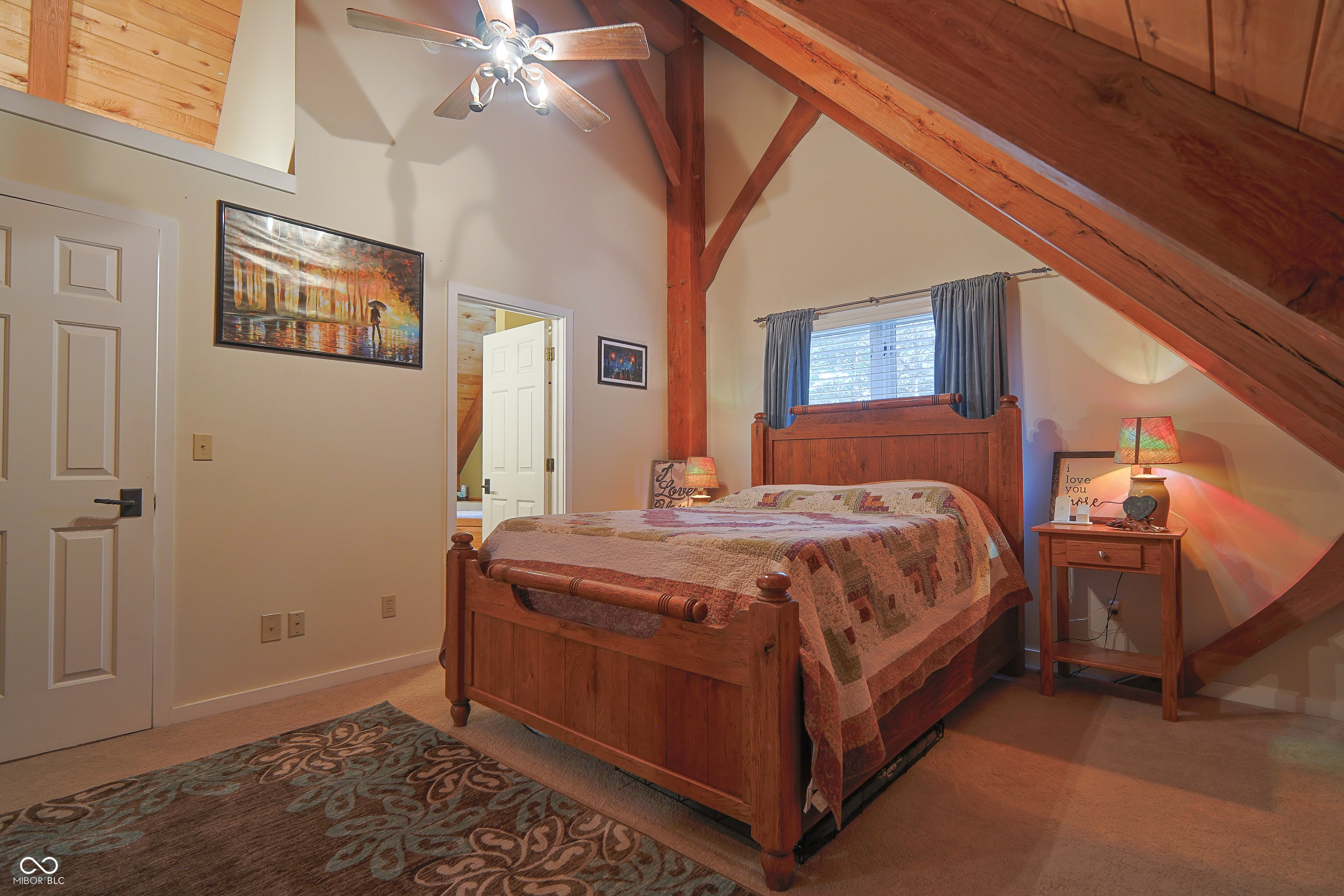 Custom red oak timber-frame home with Lake Monroe views, located in Sa – image 7