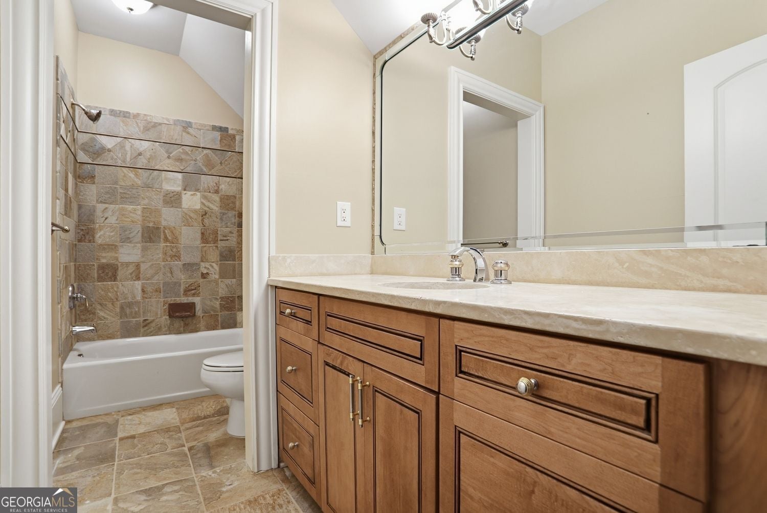 Set on 3.8 beautifully manicured acres, this elegant gated estate offe – image 102