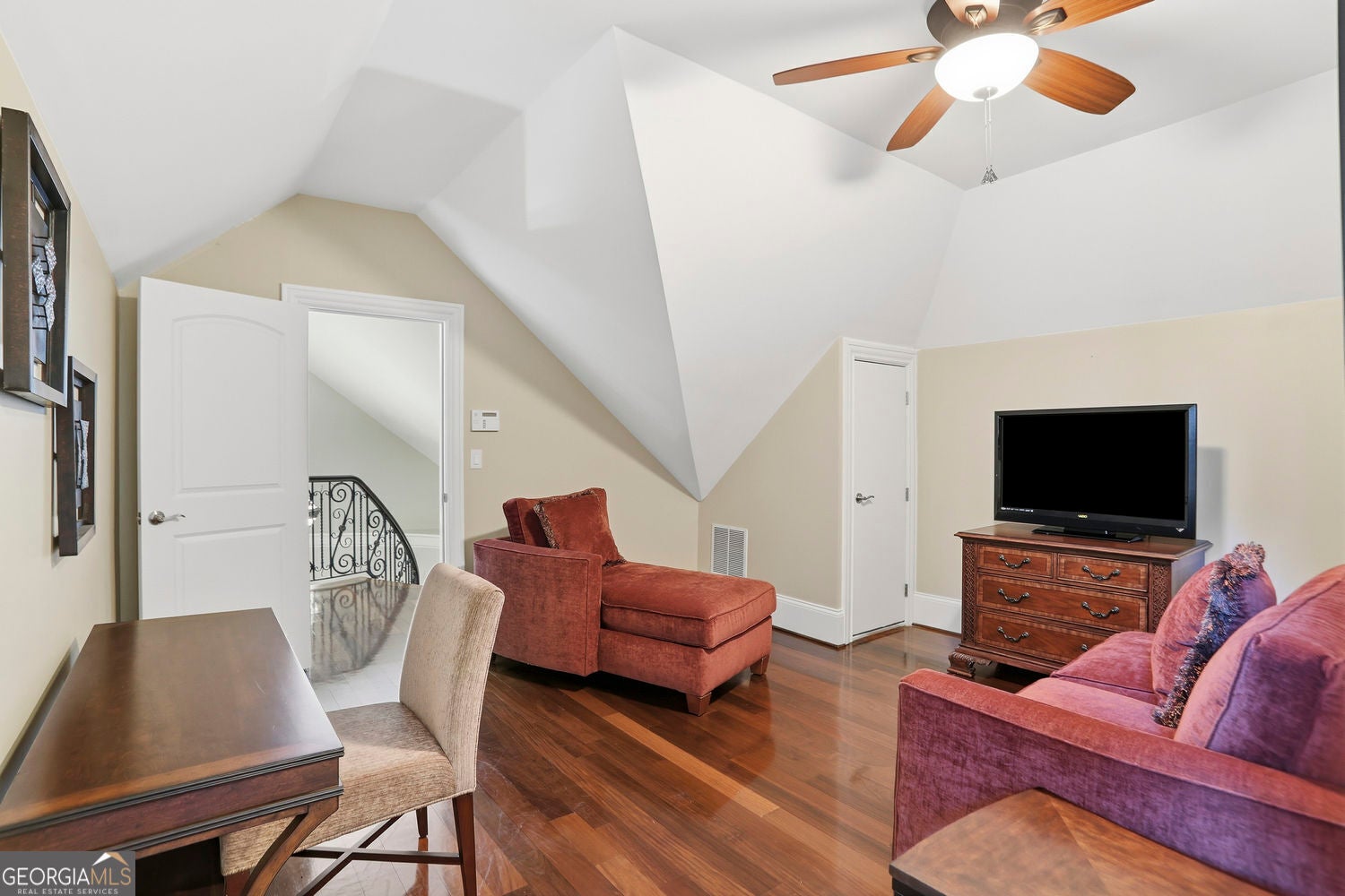 Set on 3.8 beautifully manicured acres, this elegant gated estate offe – image 98