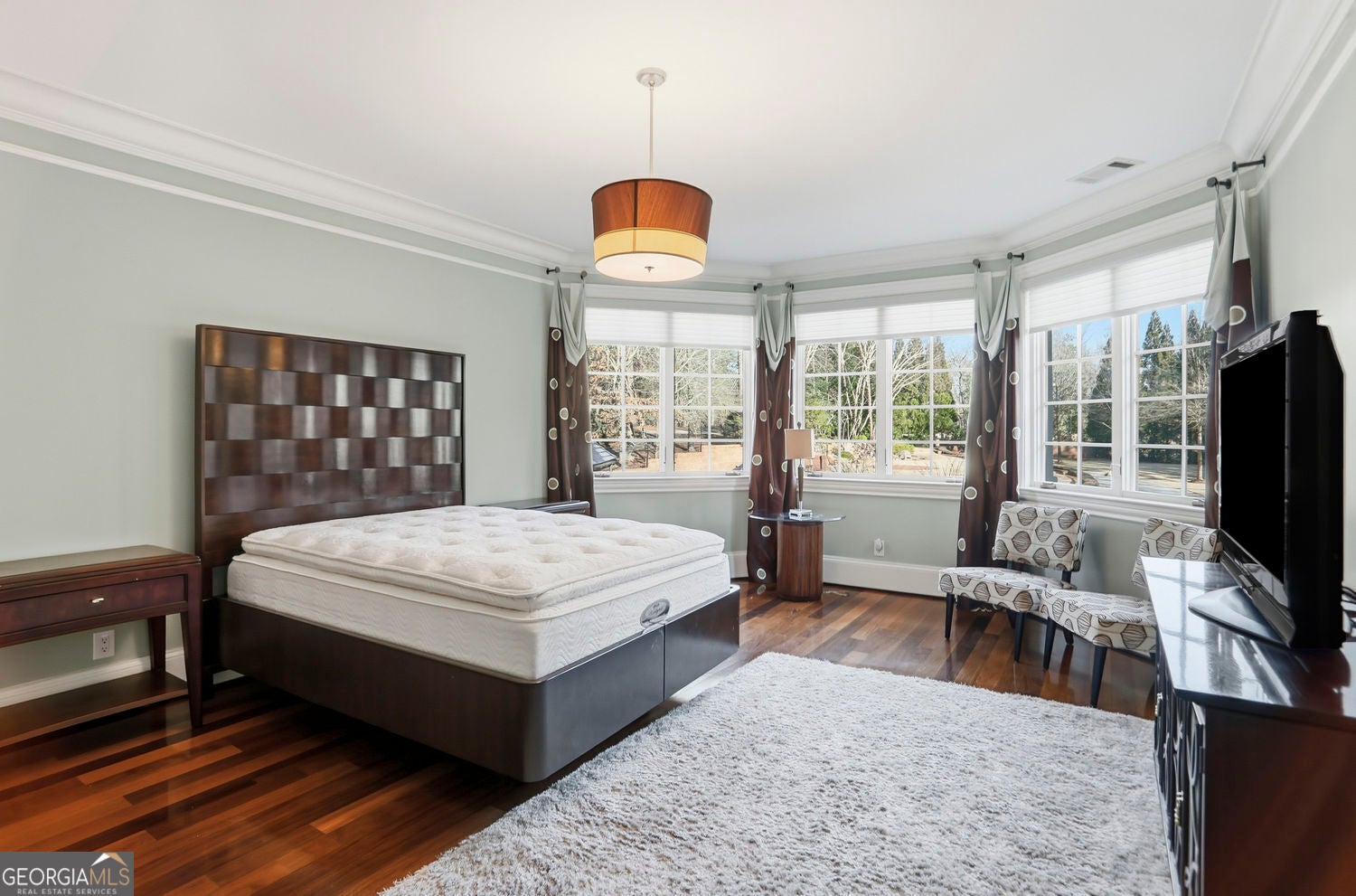 Set on 3.8 beautifully manicured acres, this elegant gated estate offe – image 118