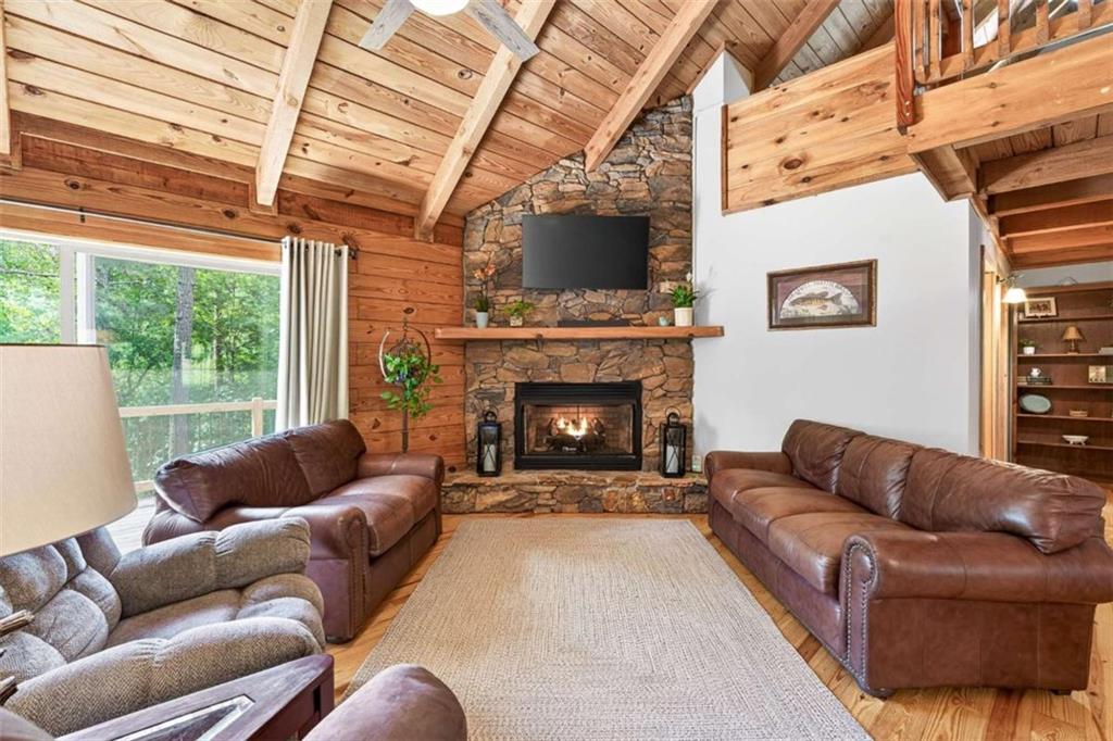 Fully furnished true log home on 5.78 private wooded acres in sought-a – image 13