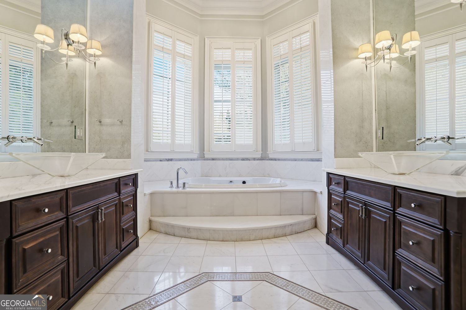 Set on 3.8 beautifully manicured acres, this elegant gated estate offe – image 108