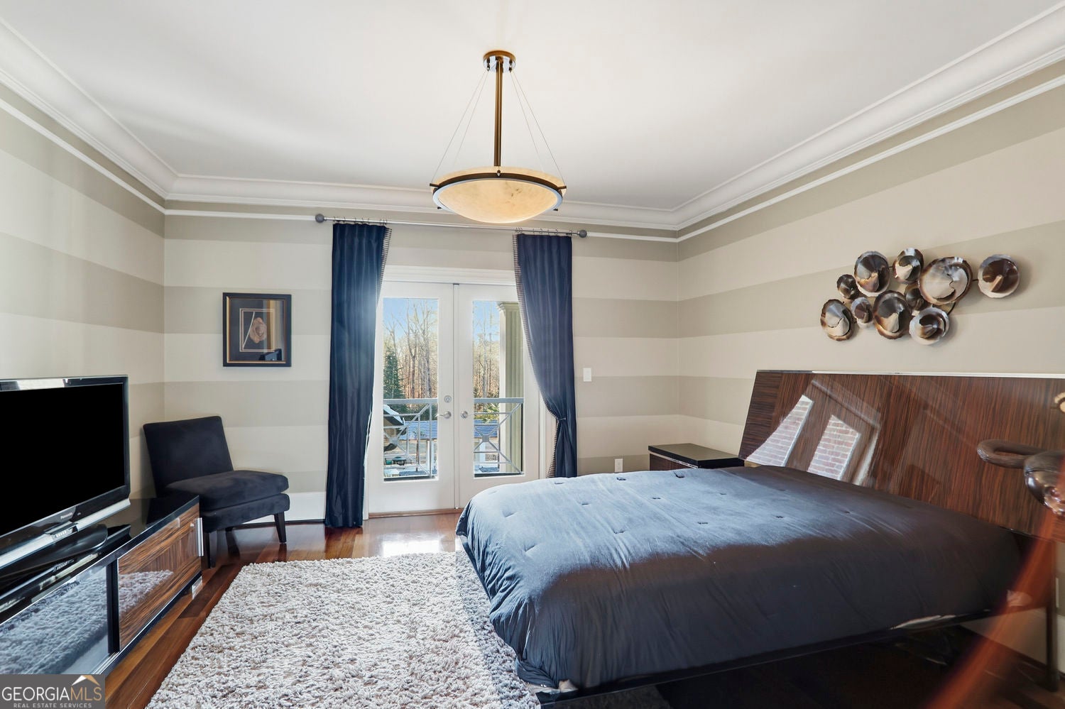 Set on 3.8 beautifully manicured acres, this elegant gated estate offe – image 113