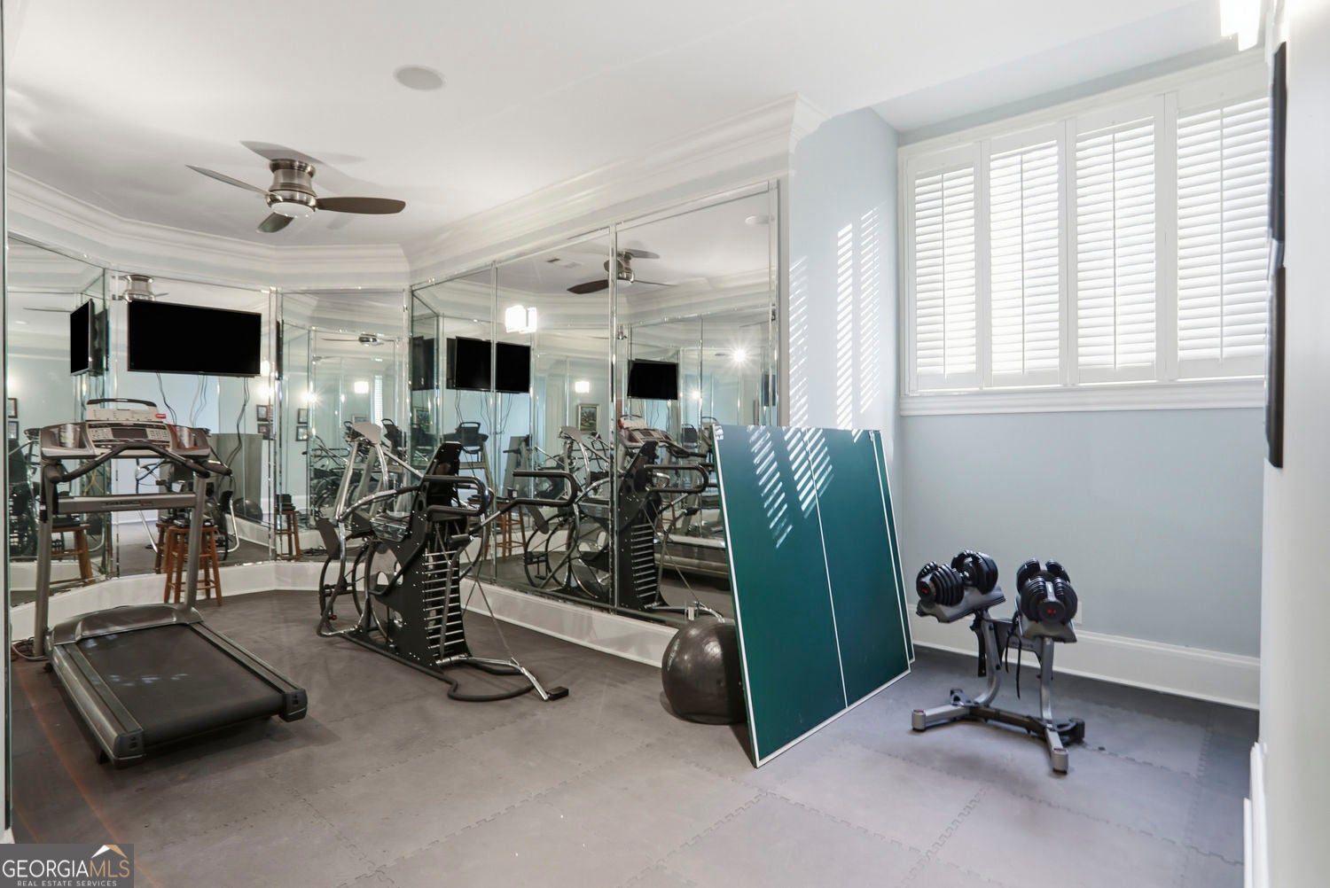 Set on 3.8 beautifully manicured acres, this elegant gated estate offe – image 121