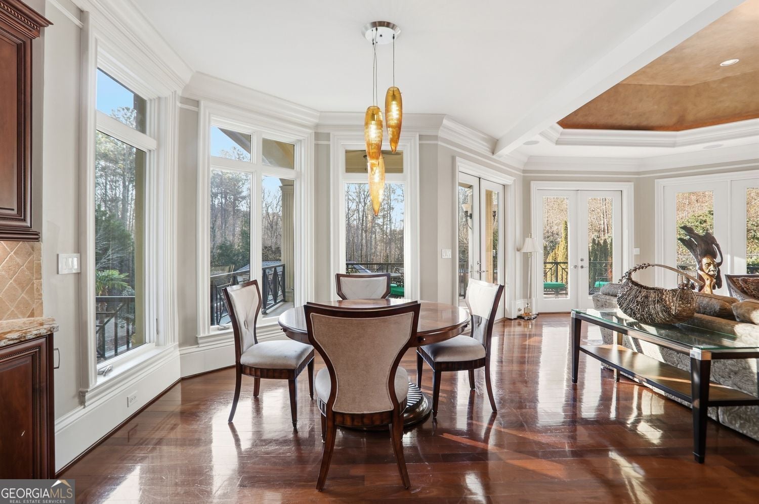 Set on 3.8 beautifully manicured acres, this elegant gated estate offe – image 90