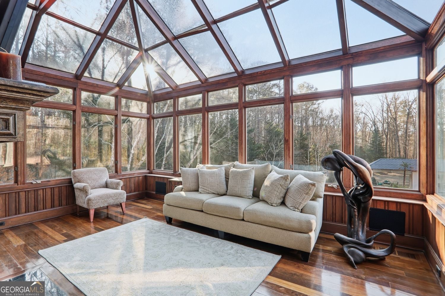 Set on 3.8 beautifully manicured acres, this elegant gated estate offe – image 106