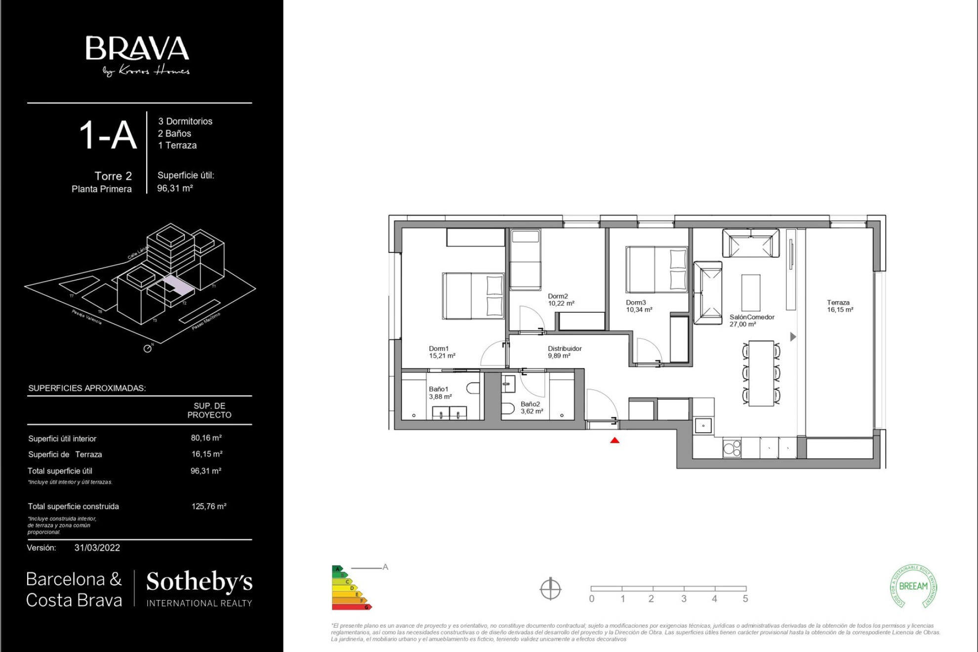  Promotion of new construction apartments on the seafront in Platja d