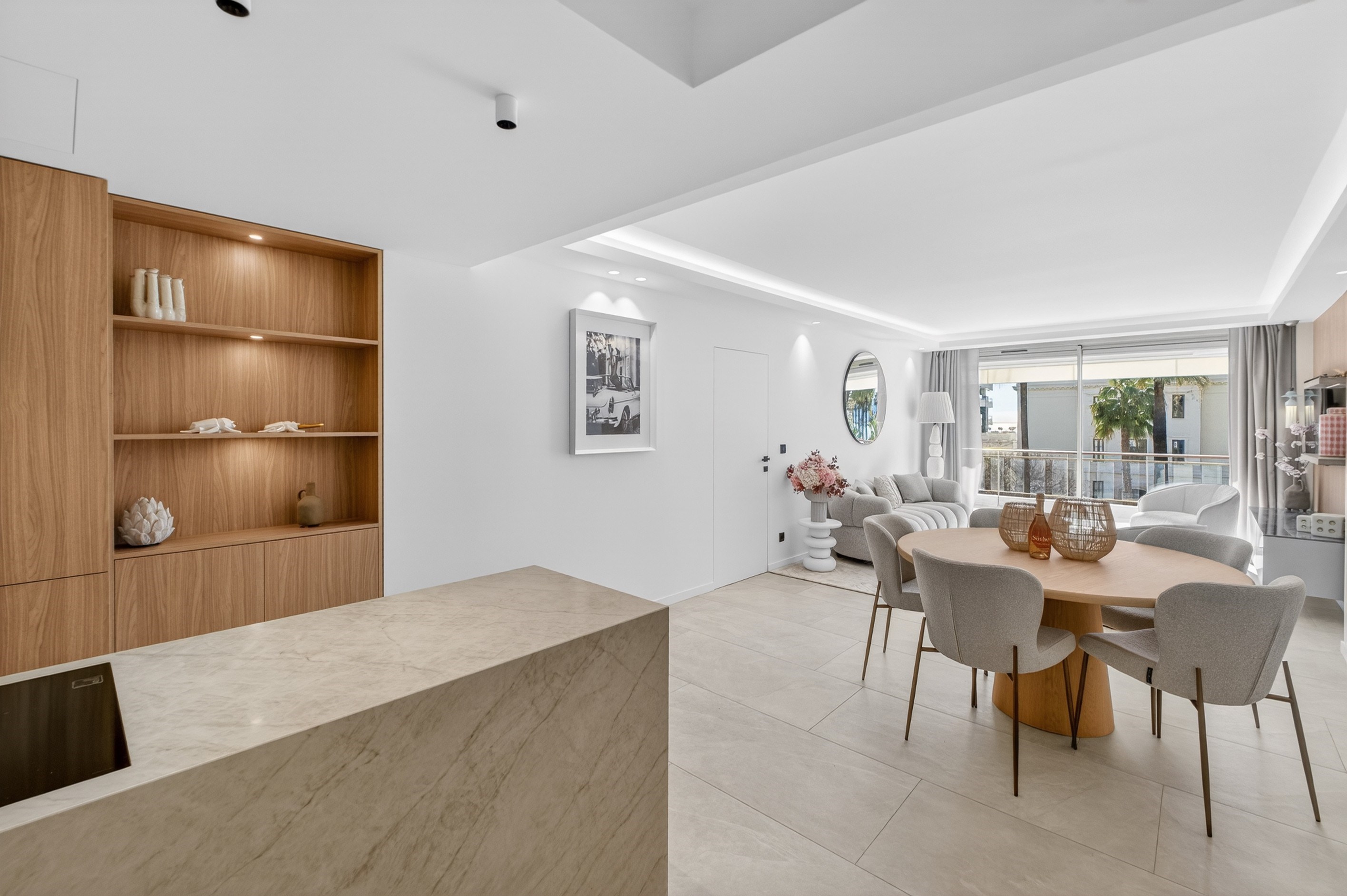  3-room apartment for sale Cannes Croisette, terrace, garage, luxury residence - 物件實景