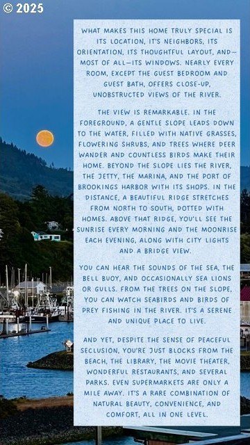 Brookings, Oregon, 97415, United States, 2 Bedrooms Bedrooms, ,2 BathroomsBathrooms,Residential,For Sale,2002477