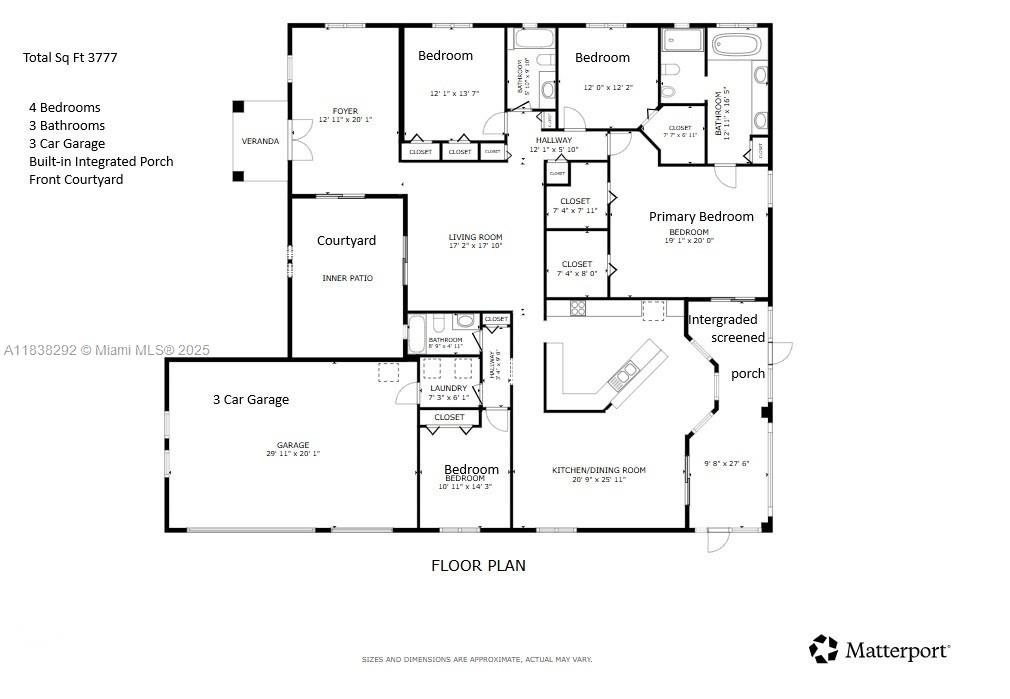 Miami, Florida, 33187, United States, 4 Bedrooms Bedrooms, ,3 BathroomsBathrooms,Residential,For Sale,1900896