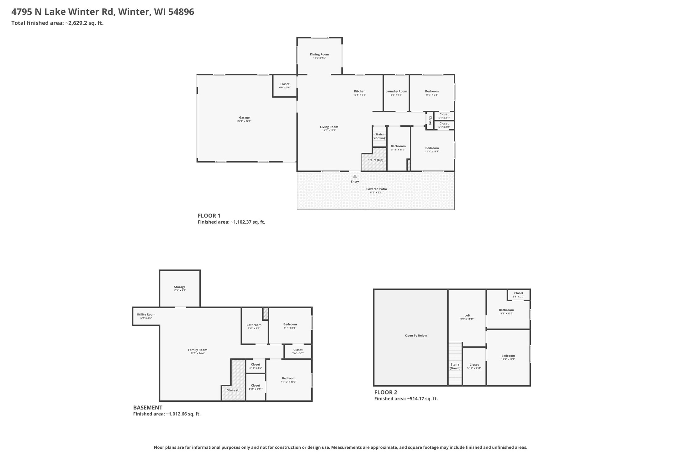 Winter, Wisconsin, 54896, United States, 5 Bedrooms Bedrooms, ,3 BathroomsBathrooms,Residential,For Sale,2034821