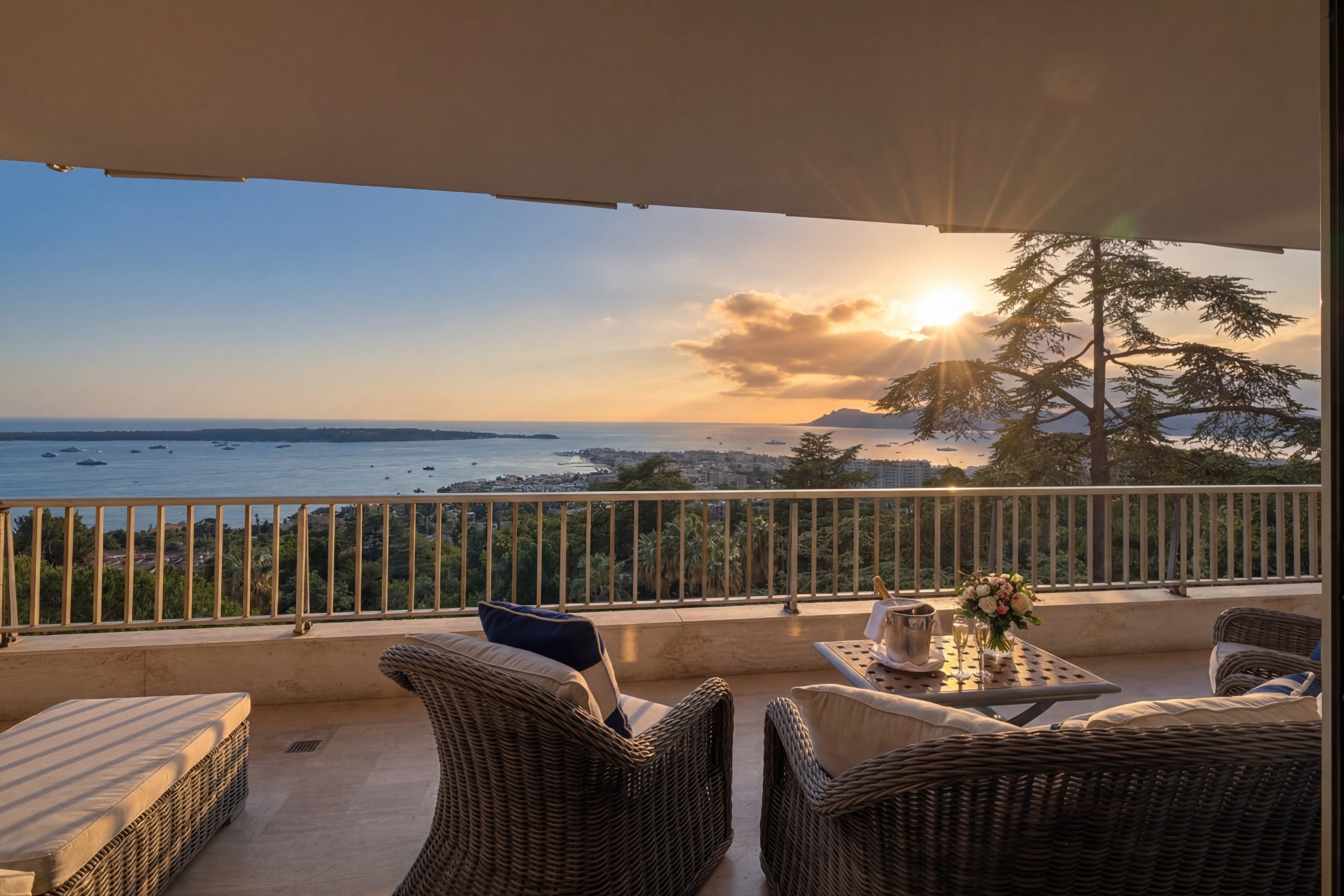  Cannes Californie luxury apartment with panoramic sea views terrace and private… - 物件實景