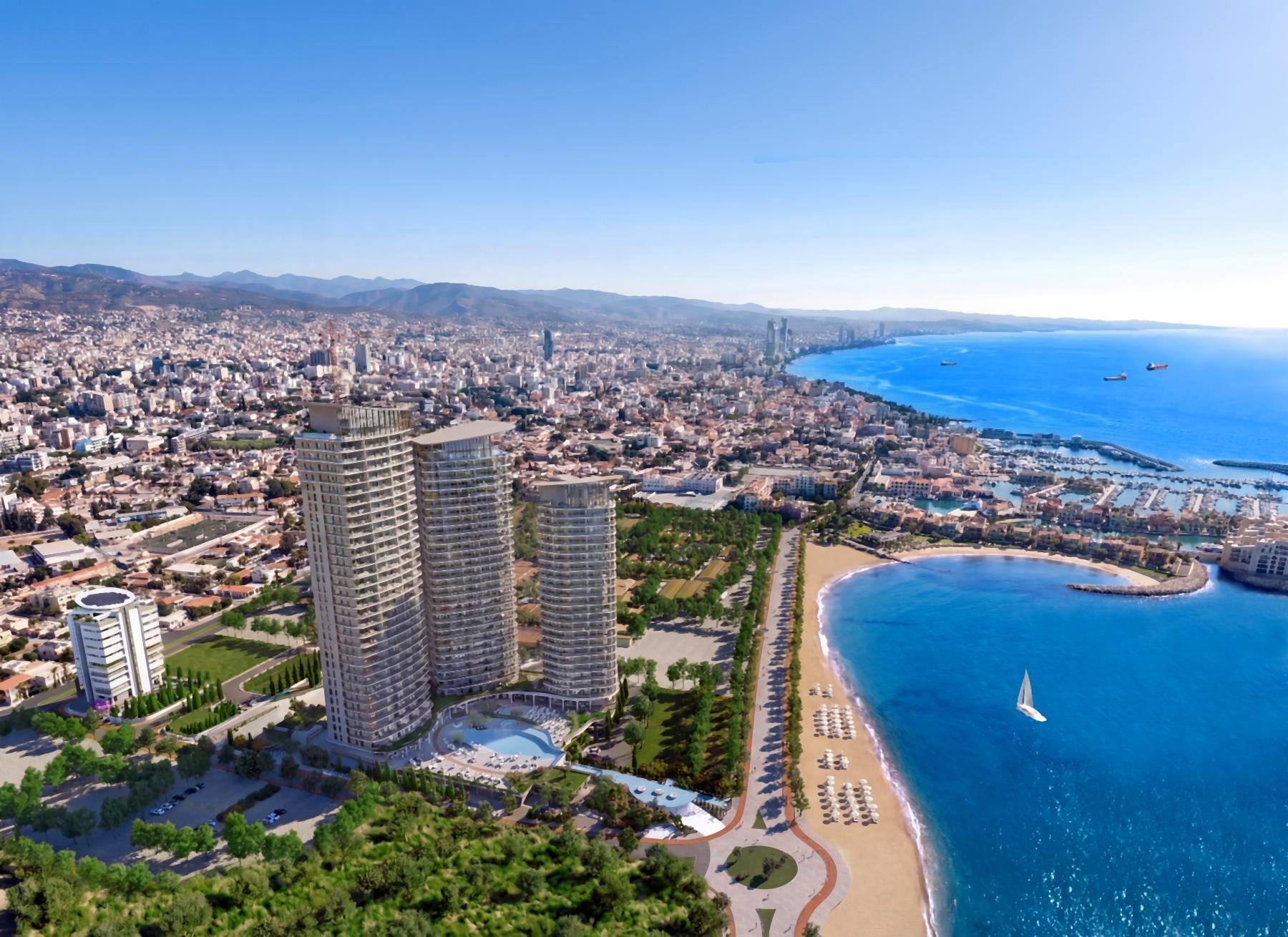  Beachfront Penthouse with a Private Terrace in Cavalli Tower Limassol - 物件實景