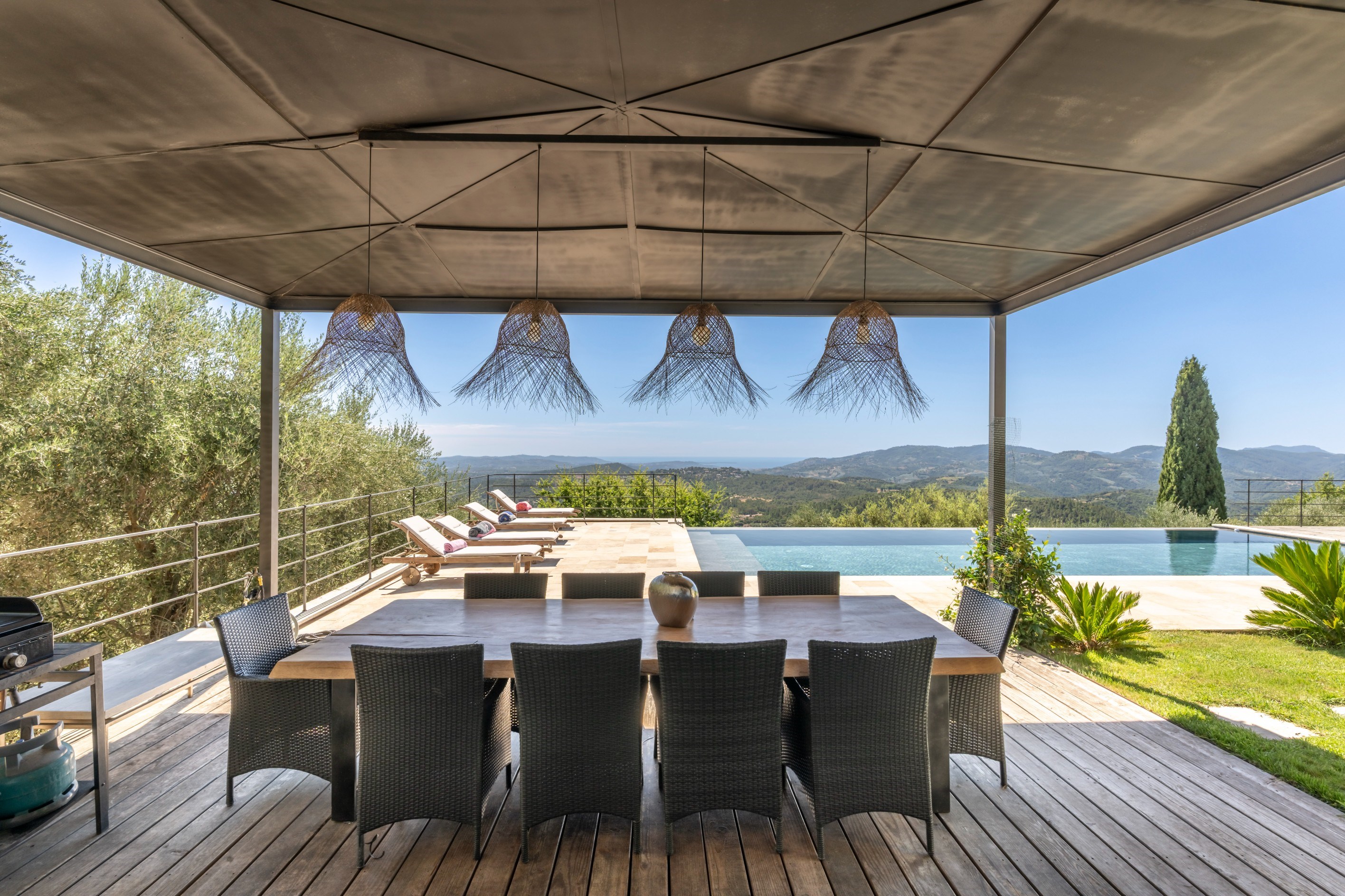  Le Tignet, renovated villa for sale with panoramic sea views, infinity pool and… - 物件實景