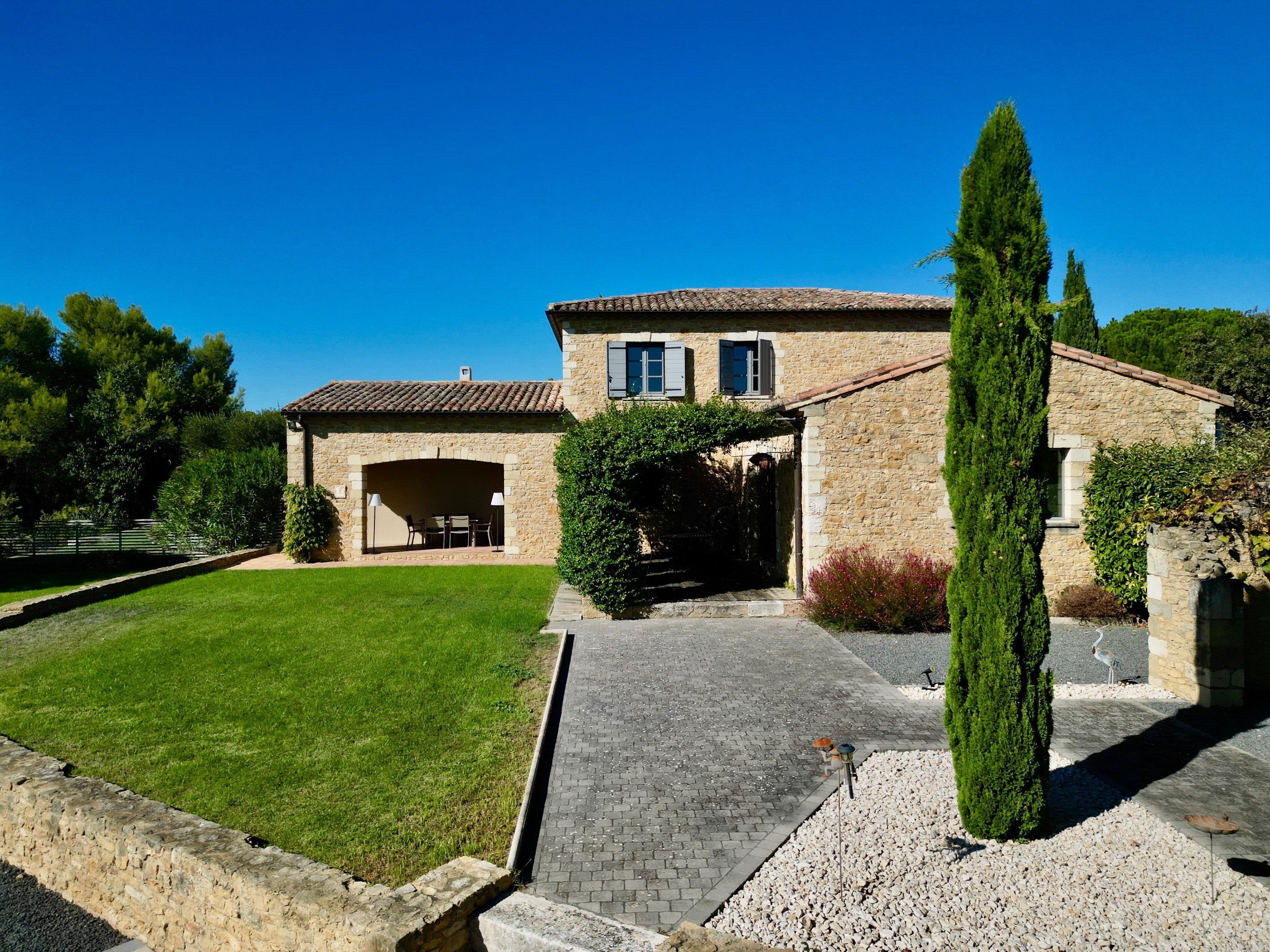  Uzès - Stone Property with Pool, Pool House and Panoramic Views - 物件實景