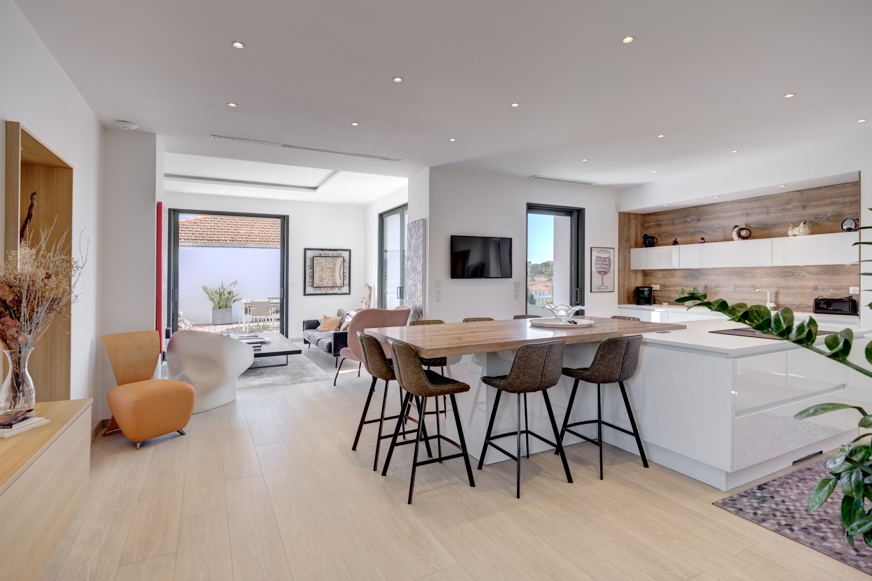 Cannes Petit Juas renovated townhouse with heated pool and garage - 物件實景