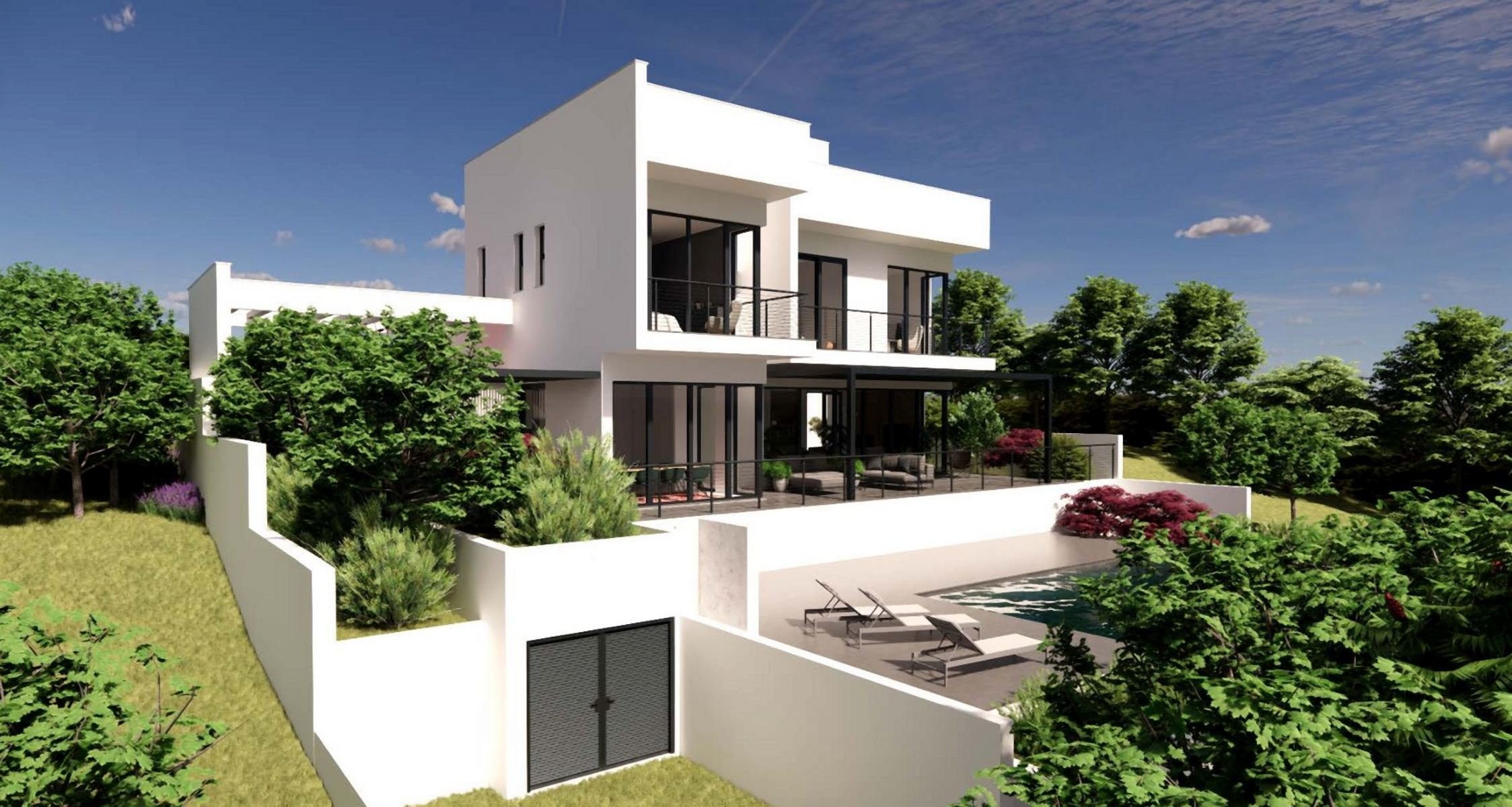  Hillside Three Bedroom Villa with Sea Views and Private Pool in Peyia, Pafos - 物件實景
