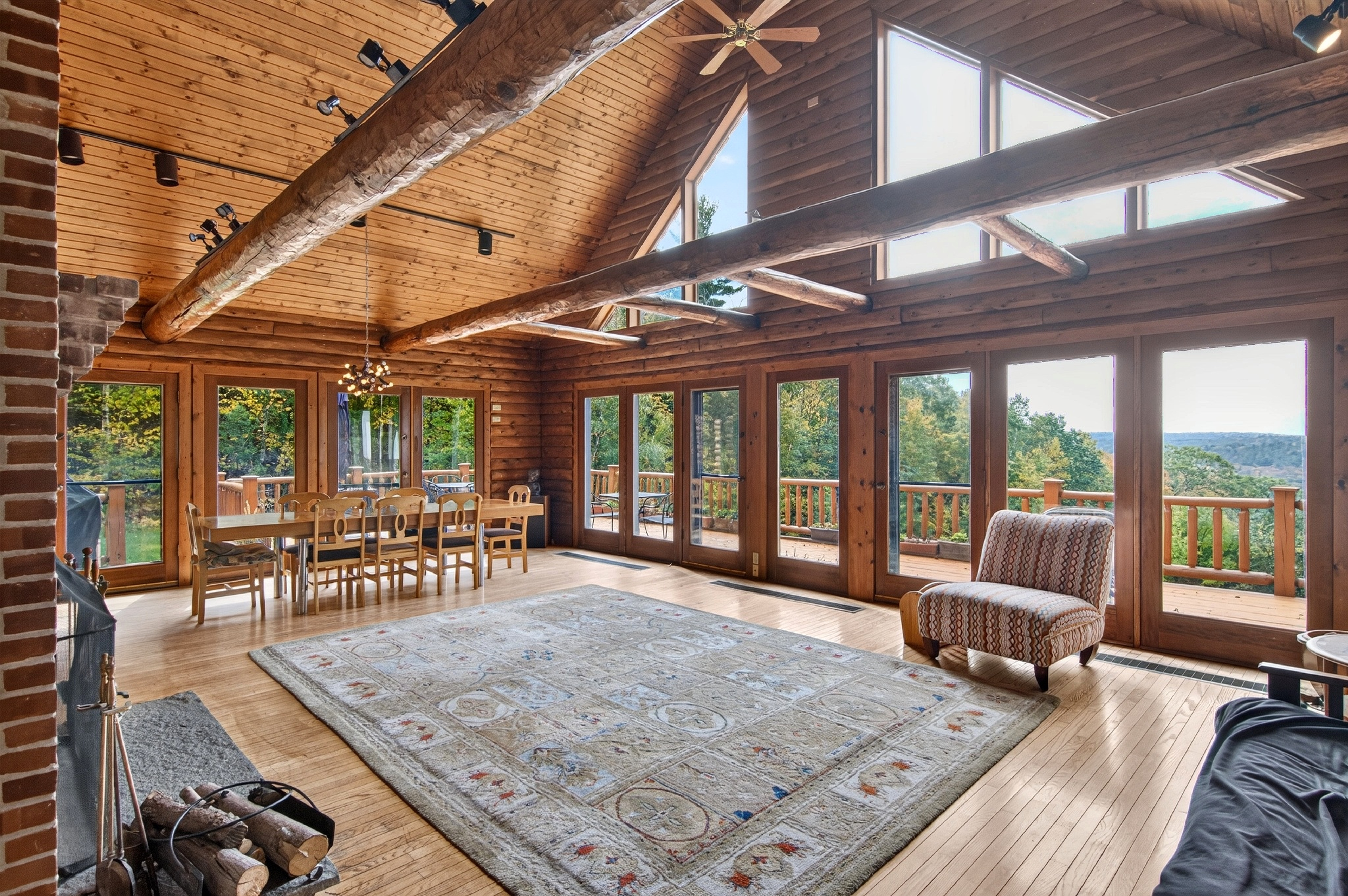  10-Acre Log Contemporary Near Jacob
