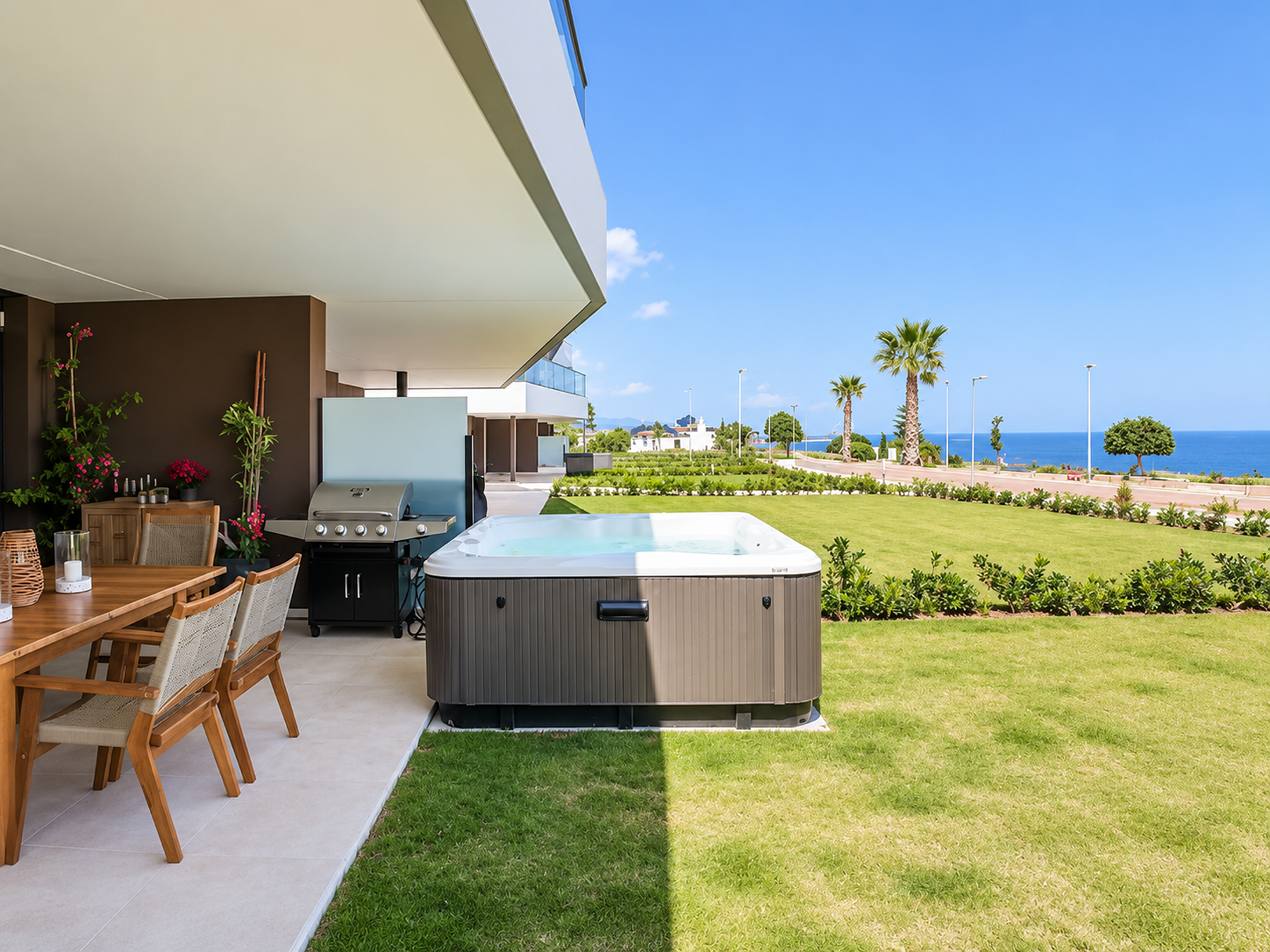  Contemporary ground-floor apartment with generous garden and sea views - 物件實景