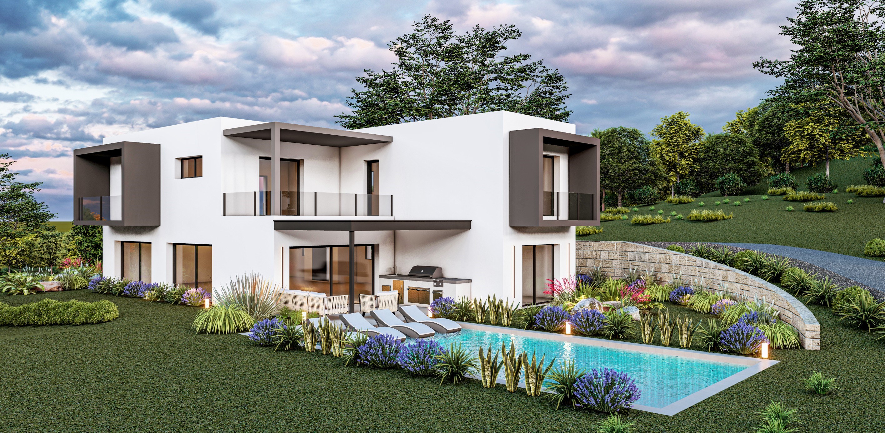  Contemporary villa with swimming pool in gated estate near Valbonne, Plascassier - 物件實景