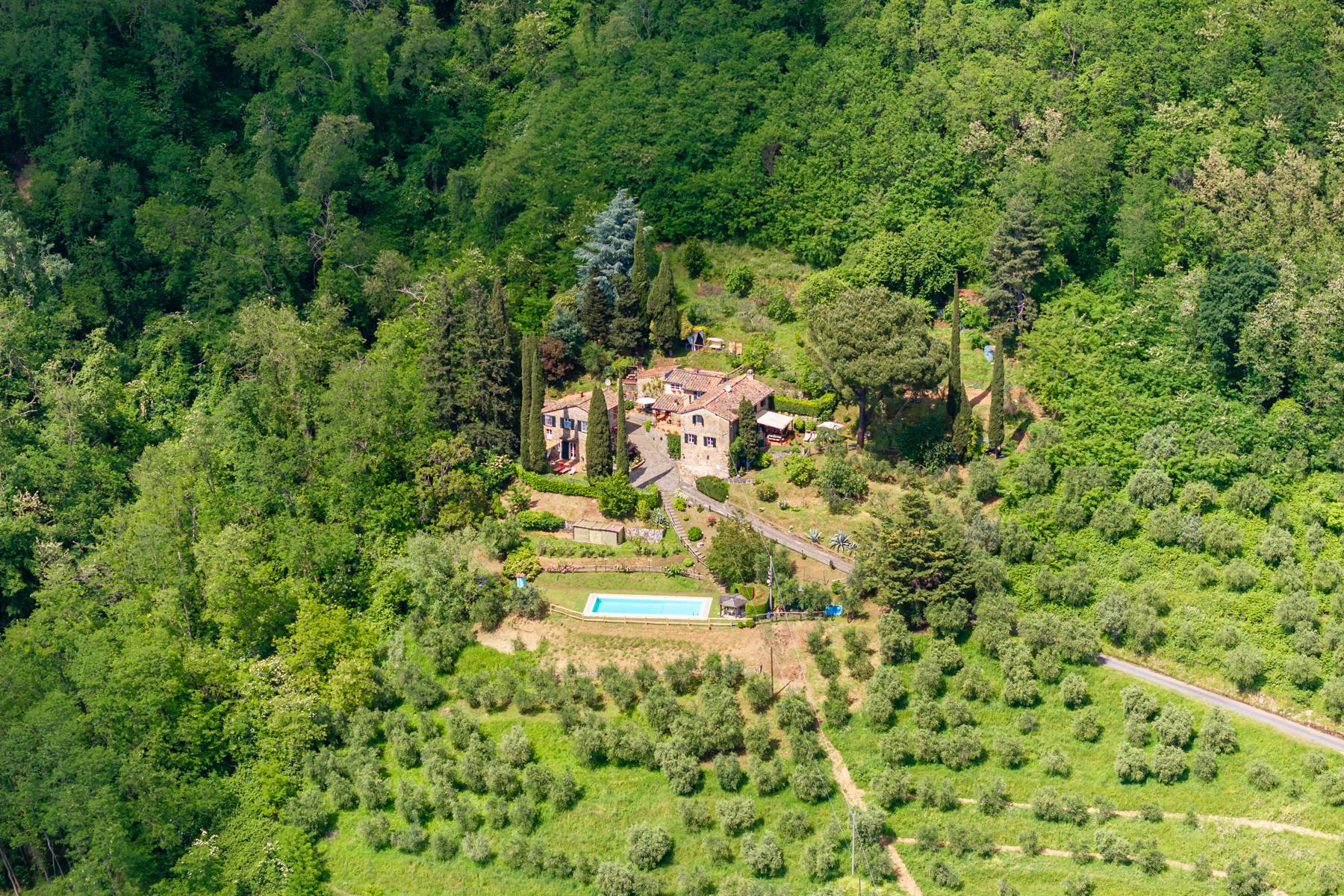 Ancient farmhouse with a view on the hills of Lucca 