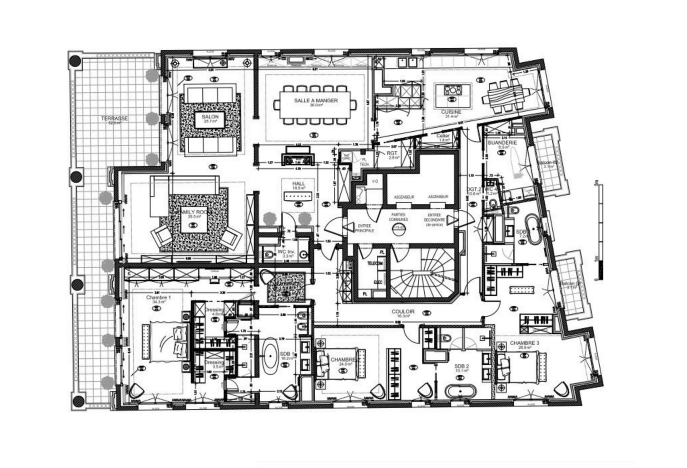  Villa de Rome, Luxury family apartment with sea views - 物件實景