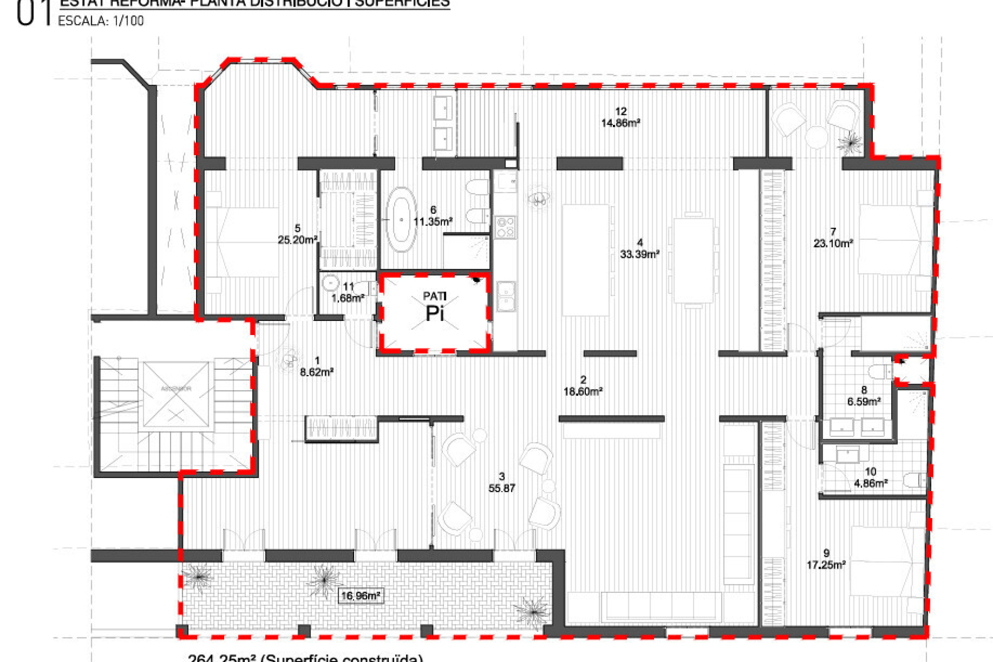  New penthouse next to Paseo de Gracia - 物件實景