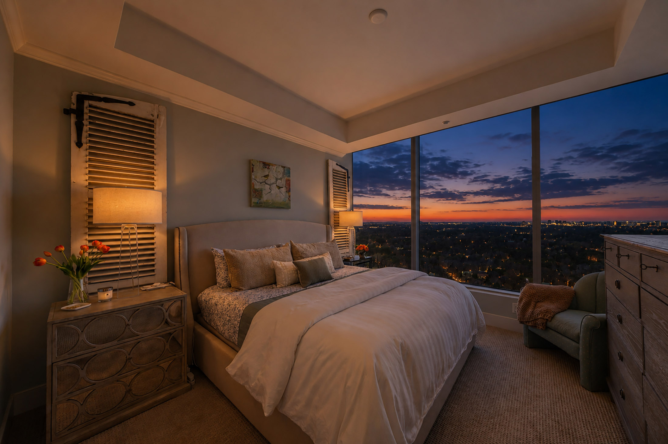  Exceptional One Bedroom Corner Residence with Sweeping Skyline Views - 物件實景
