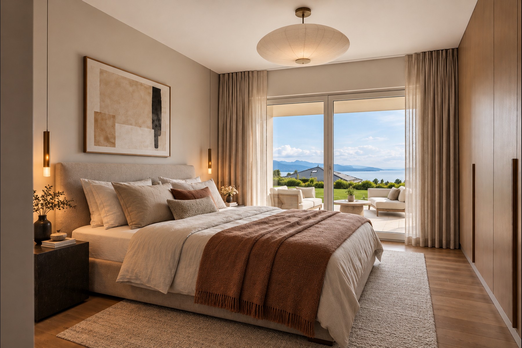  A peaceful haven bathed in light, with breathtaking views of the lake and the Al - 物件實景
