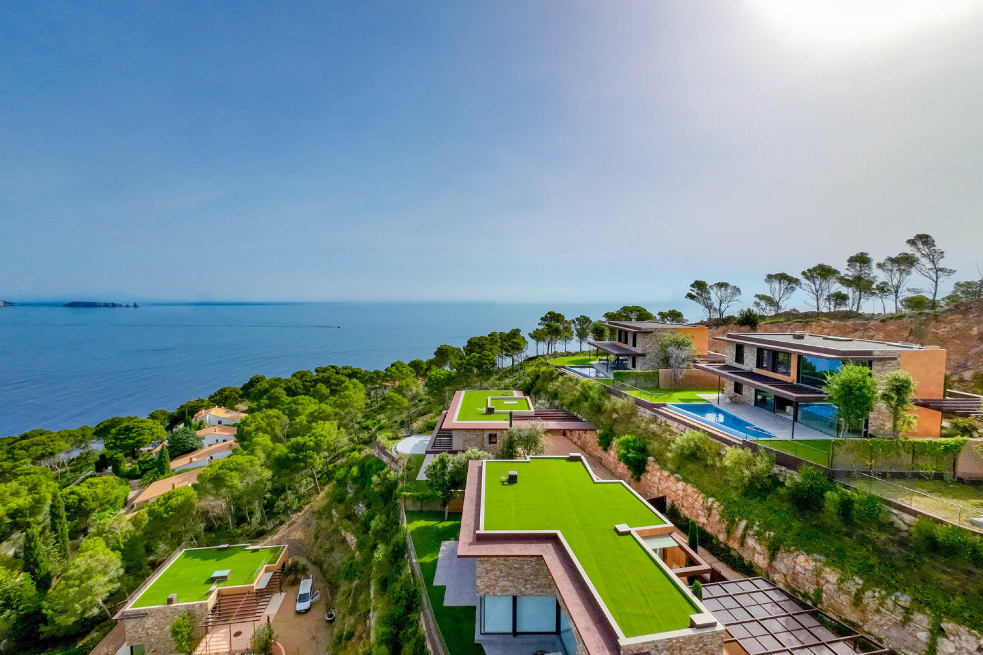  House with swimming pool and sea views in private urbanization in Sa Riera. - 物件實景
