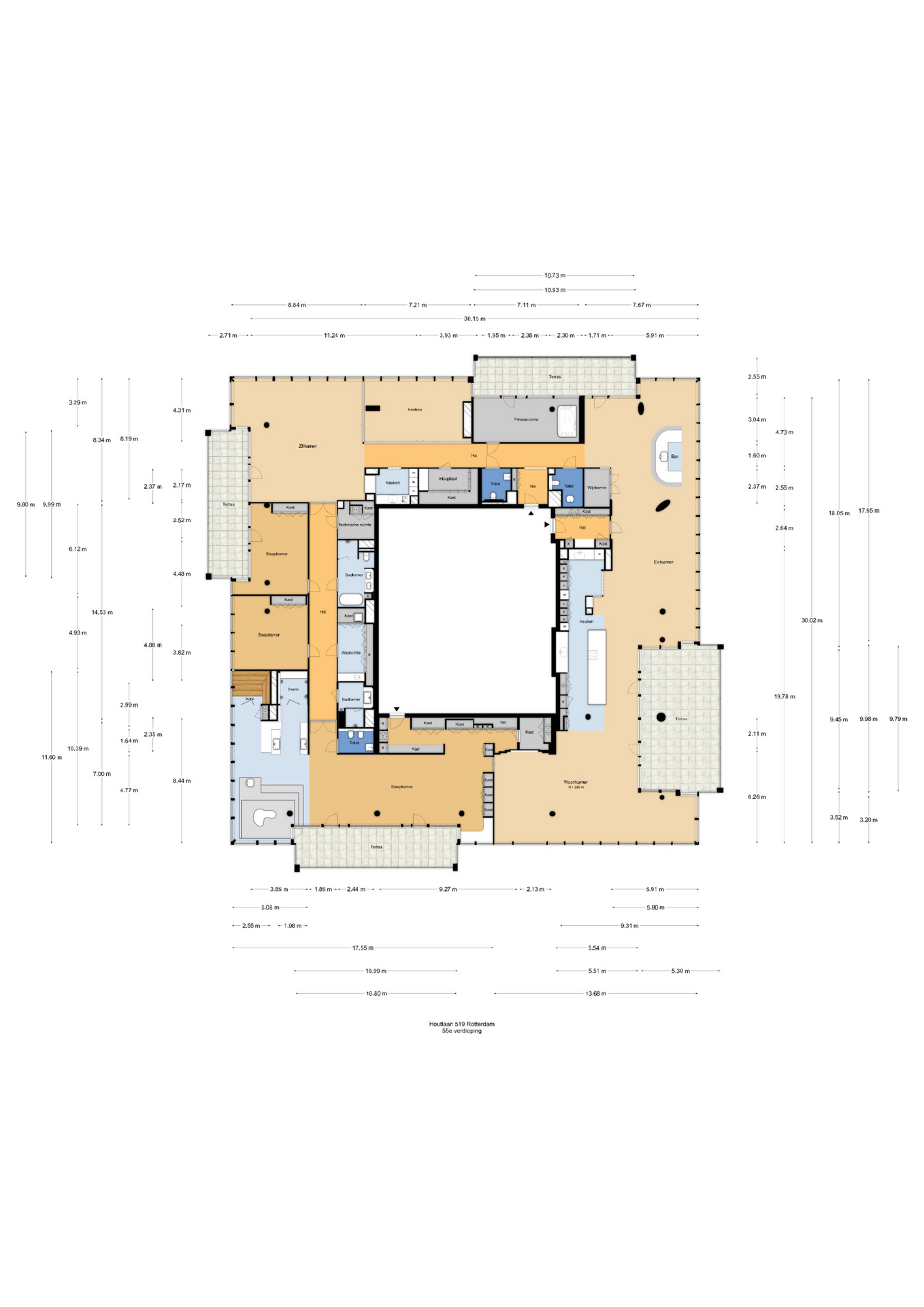  EEN BUITENGEWONE PENTHOUSE-RESIDENTIE MET TERRASSEN RONDOM EN EEN ADEMBENEMEND 3 - 物件實景