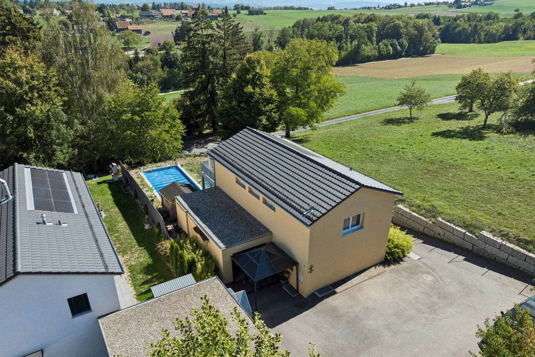  Contemporary 5.5-room detached villa with a pool in Carrouge, VD - 物件實景