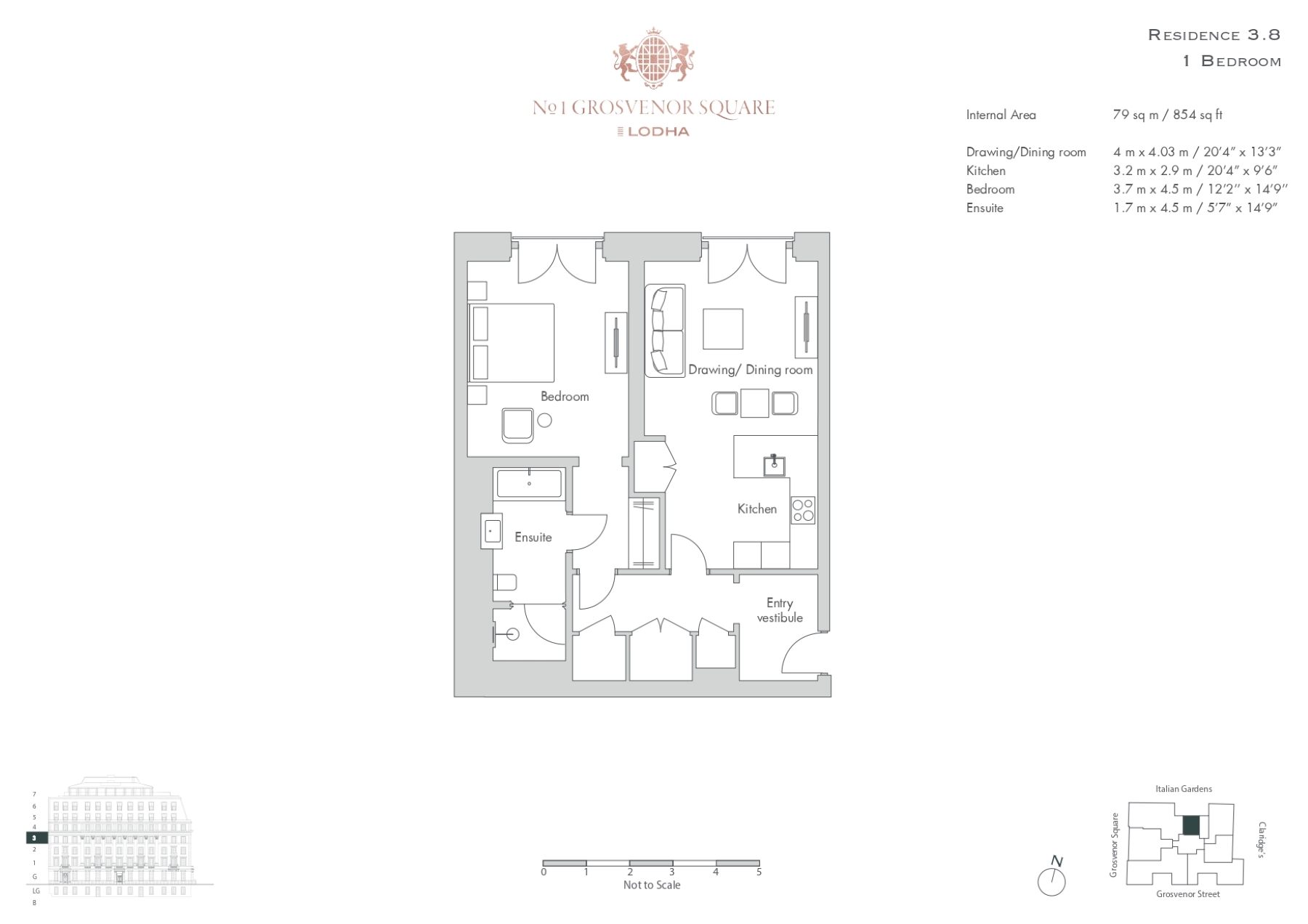 Wonderful one-bedroom apartment is in the heart of Mayfair