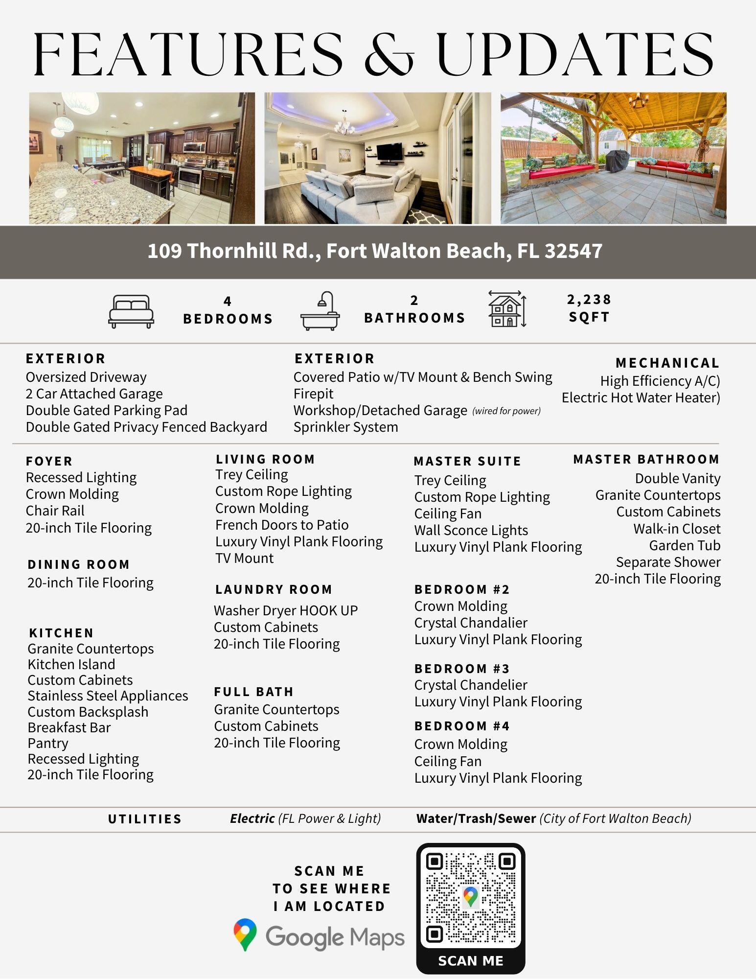 Fort Walton Beach, Florida, 32547, United States, 4 Bedrooms Bedrooms, ,2 BathroomsBathrooms,Residential,For Sale,1978074