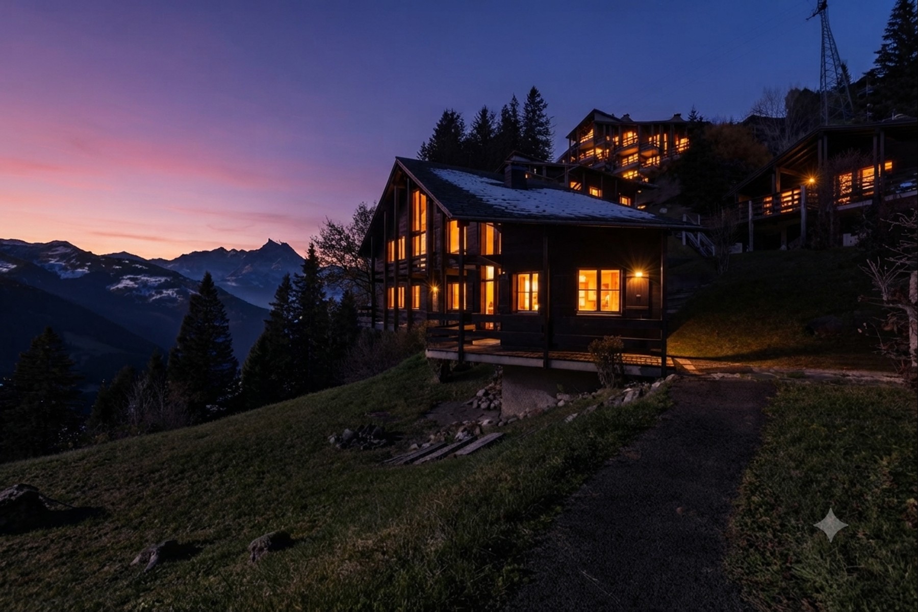  Semi-detached 4-bedroom triplex chalet located 200m from the ski lift - 物件實景