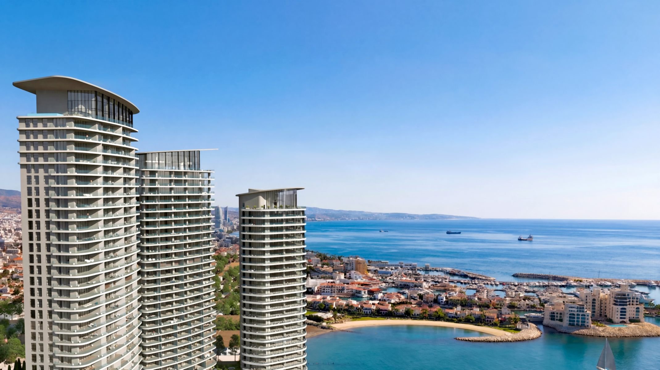  Beachfront Penthouse with a Private Terrace in Cavalli Tower Limassol - 物件實景