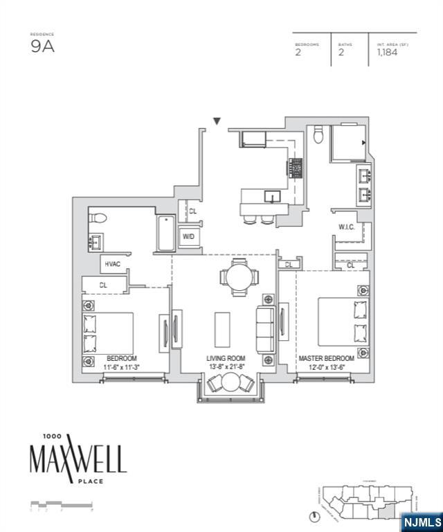 Hoboken, New Jersey, 07030, United States, 2 Bedrooms Bedrooms, ,2 BathroomsBathrooms,Residential,For Sale,1992140