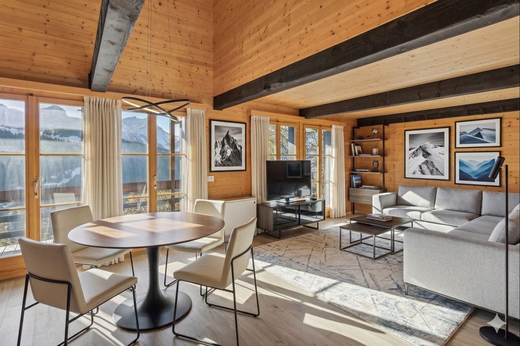  Semi-detached 4-bedroom triplex chalet located 200m from the ski lift - 物件實景