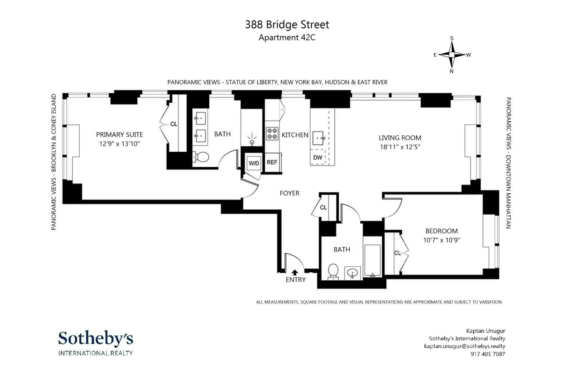 Sky-High Living: Stunning 2 Bed, 2 Bath in Downtown Brooklyn 