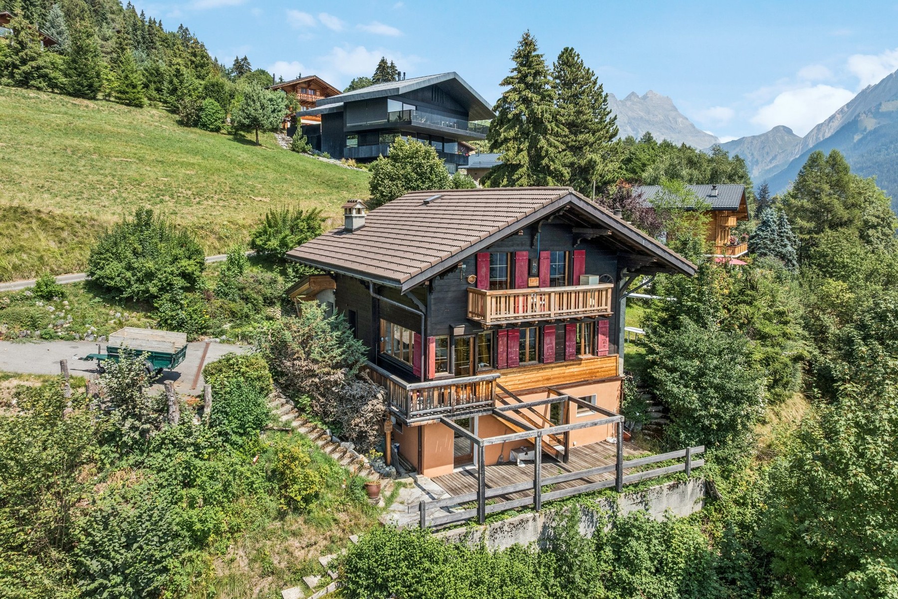  Renovated chalet in the hills above Gryon, independent studio, breathtaking view - 物件實景