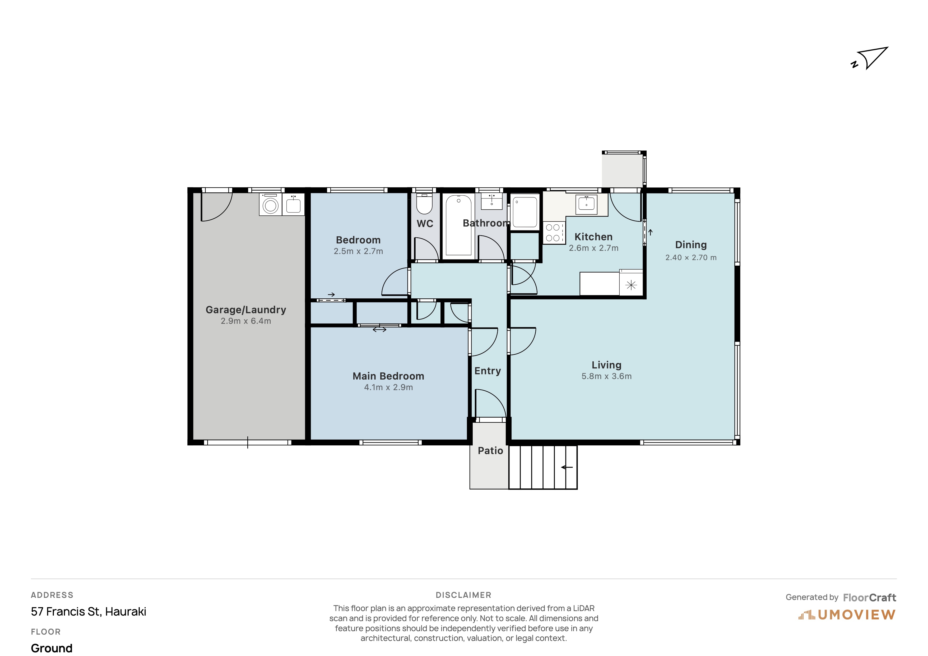  1/57  Francis Street, Hauraki, Auckland - 物件實景