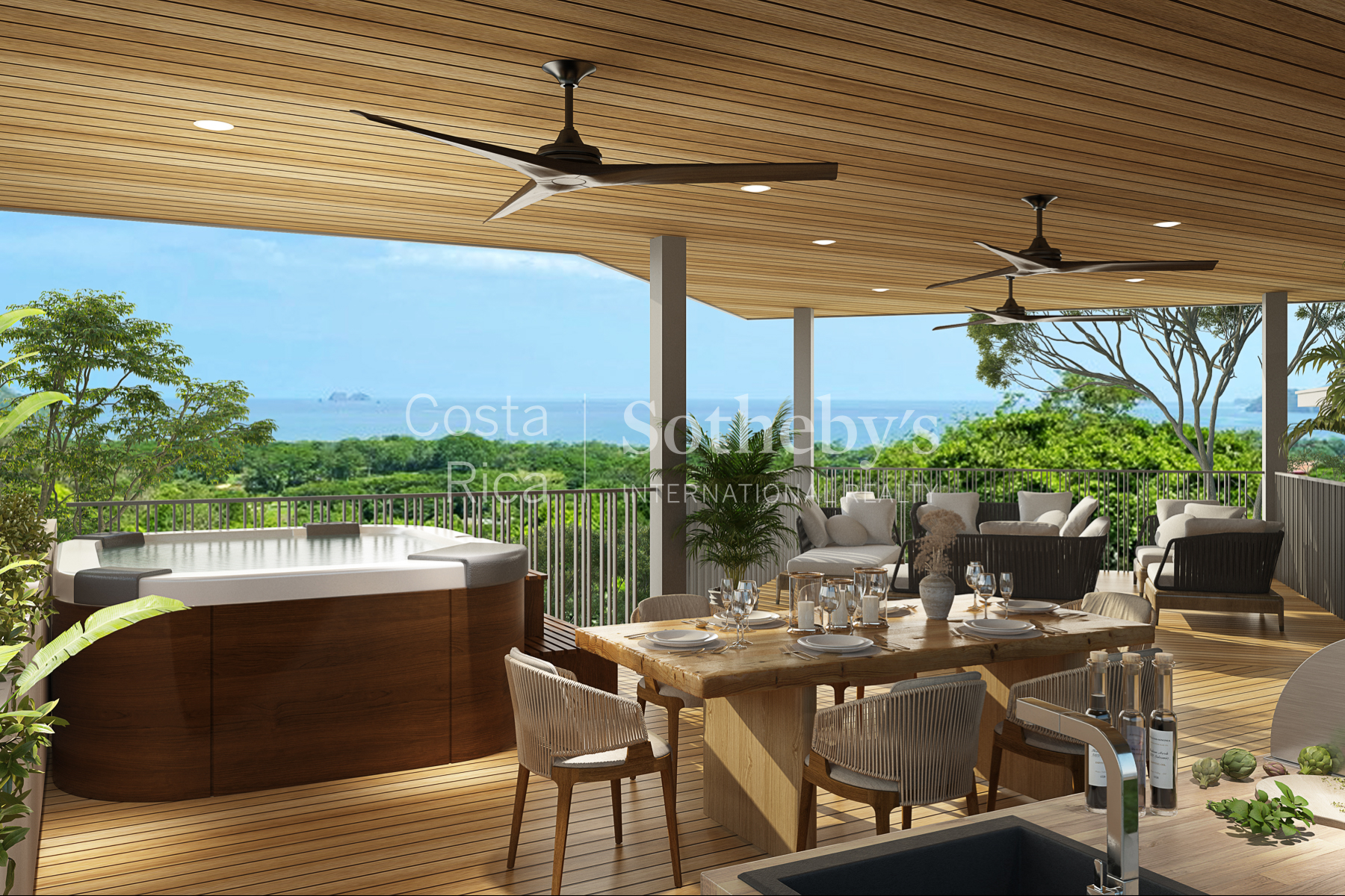  Hilltop Ocean View Tamarindo Villa - 物件實景