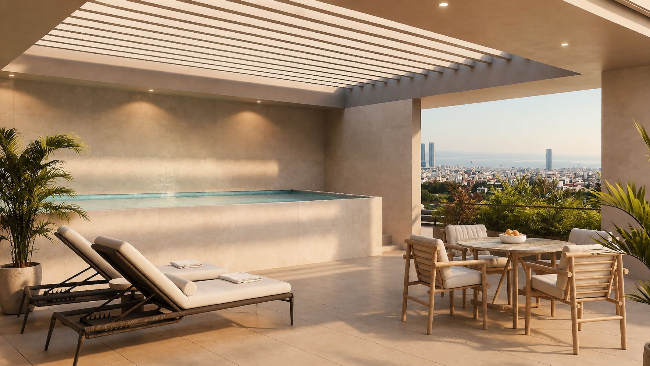  Contemporary Four-Bedroom Apartment with Panoramic Sea Views in Limassol - 物件實景