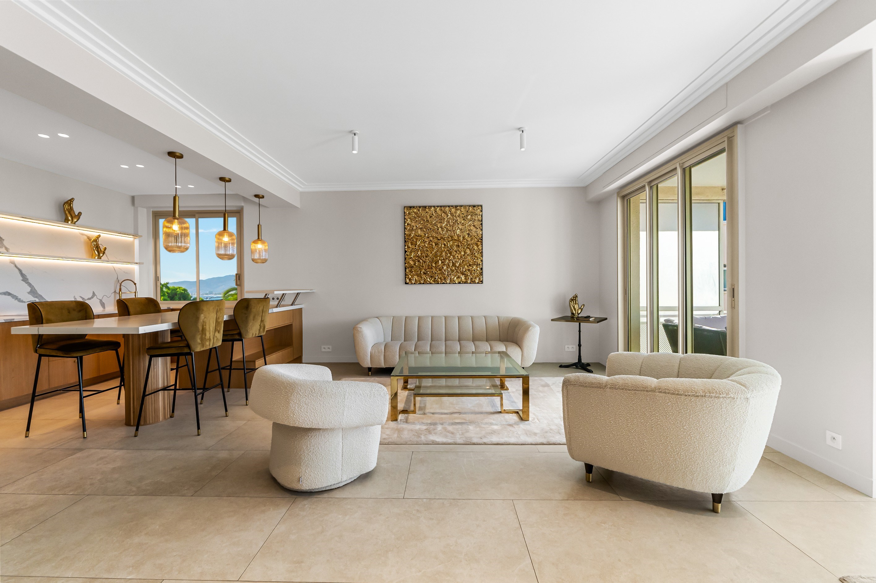  2-bedroom apartment for sale on the Croisette in Cannes, 97 sqm, terraces - 物件實景